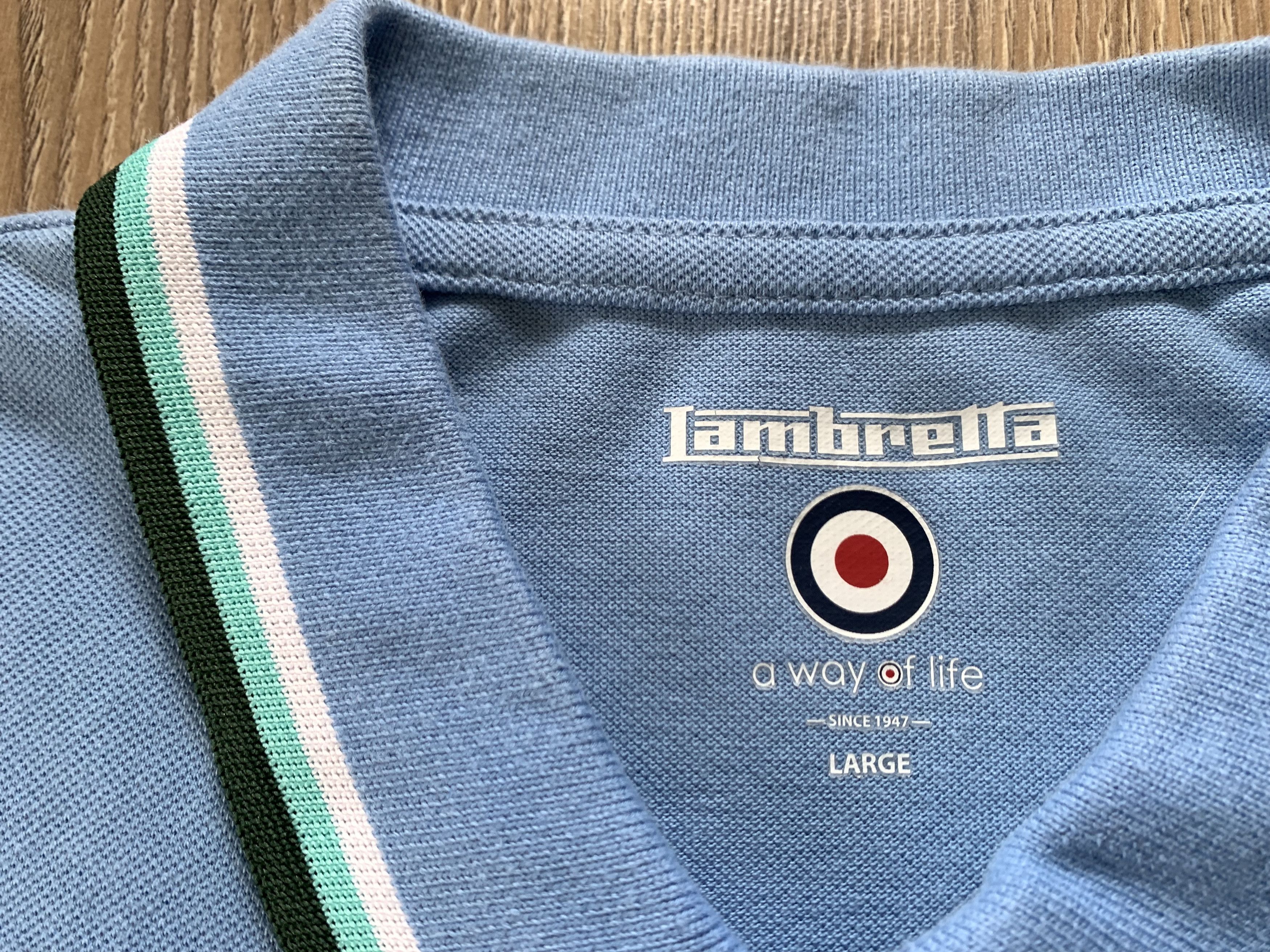 Japanese Brand × Lambretta Lambretta Cotton Light Blue Polo T Shirt Size US L / EU 52-54 / 3 - 5 Thumbnail