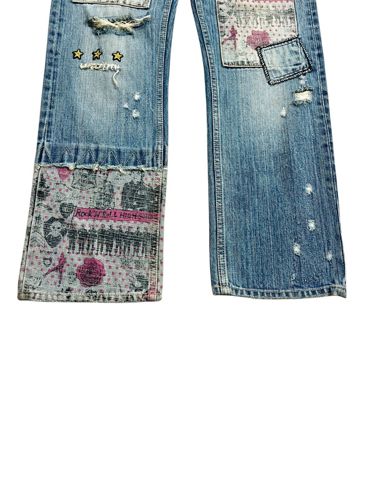 20471120 2000s World Wide Love - Grunge Pathwork Army Denim Pants Size US 29 - 4 Thumbnail