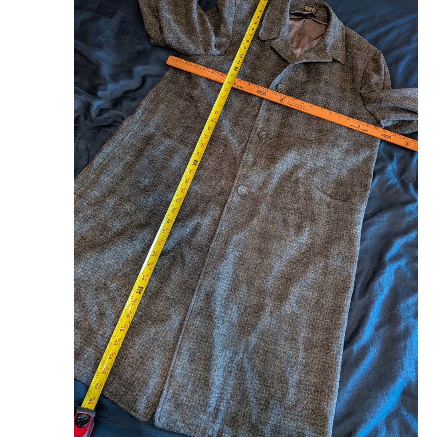 London Fog Vintage Thorobred Wool Overcoat Grodins Skinner Satin 48 Size US L / EU 52-54 / 3 - 7 Thumbnail