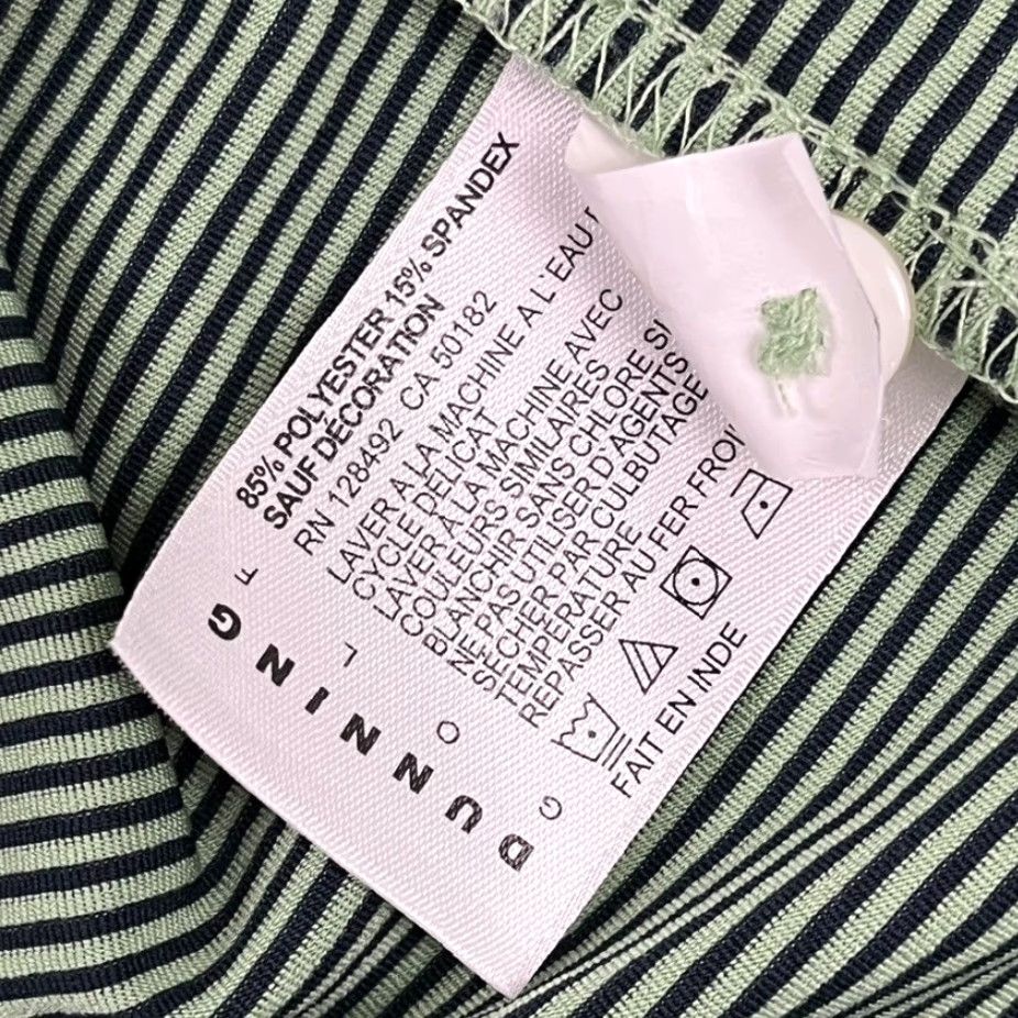 Vintage Dunning Shirt Mens Medium Green Secretariat Horse Striped Polo Golf Active Sport Size US M / EU 48-50 / 2 - 7 Thumbnail