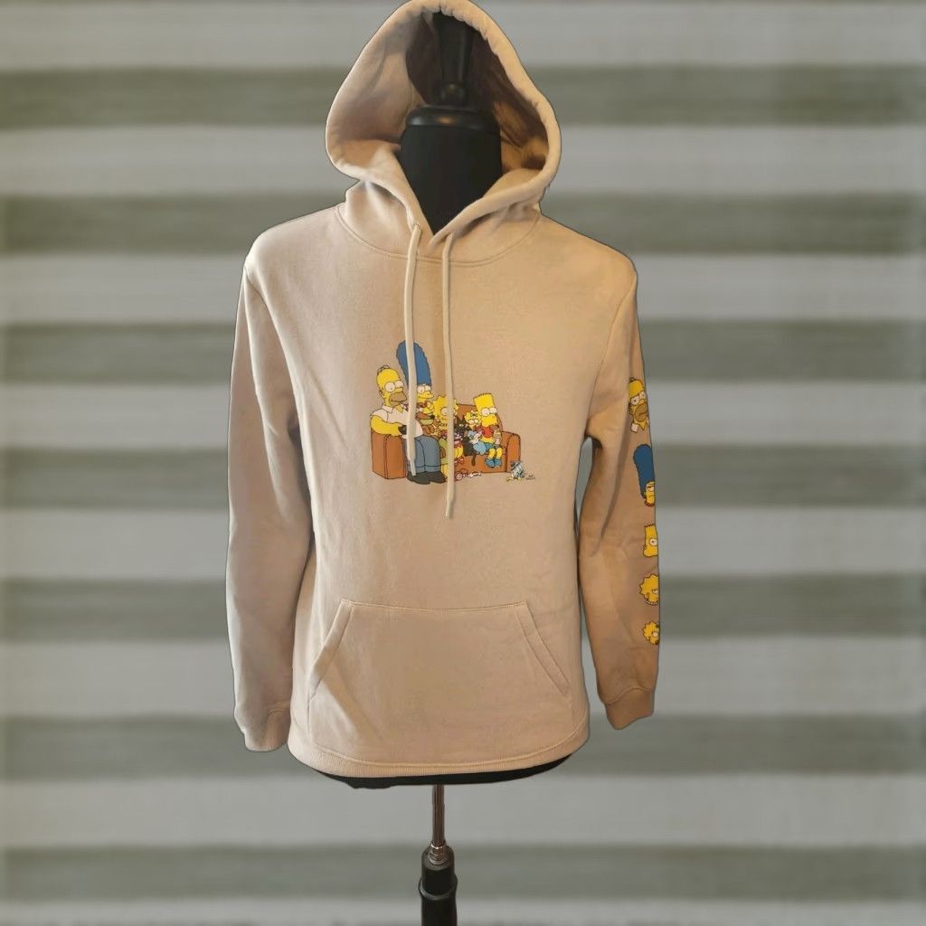 H&M H&M The Simpsons Hoodie Sweatshirt Unisex Adult Small Beige Pullover Hooded Graphic Print Pockets South 90s? Size US S / EU 44-46 / 1 - 1 Thumbnail