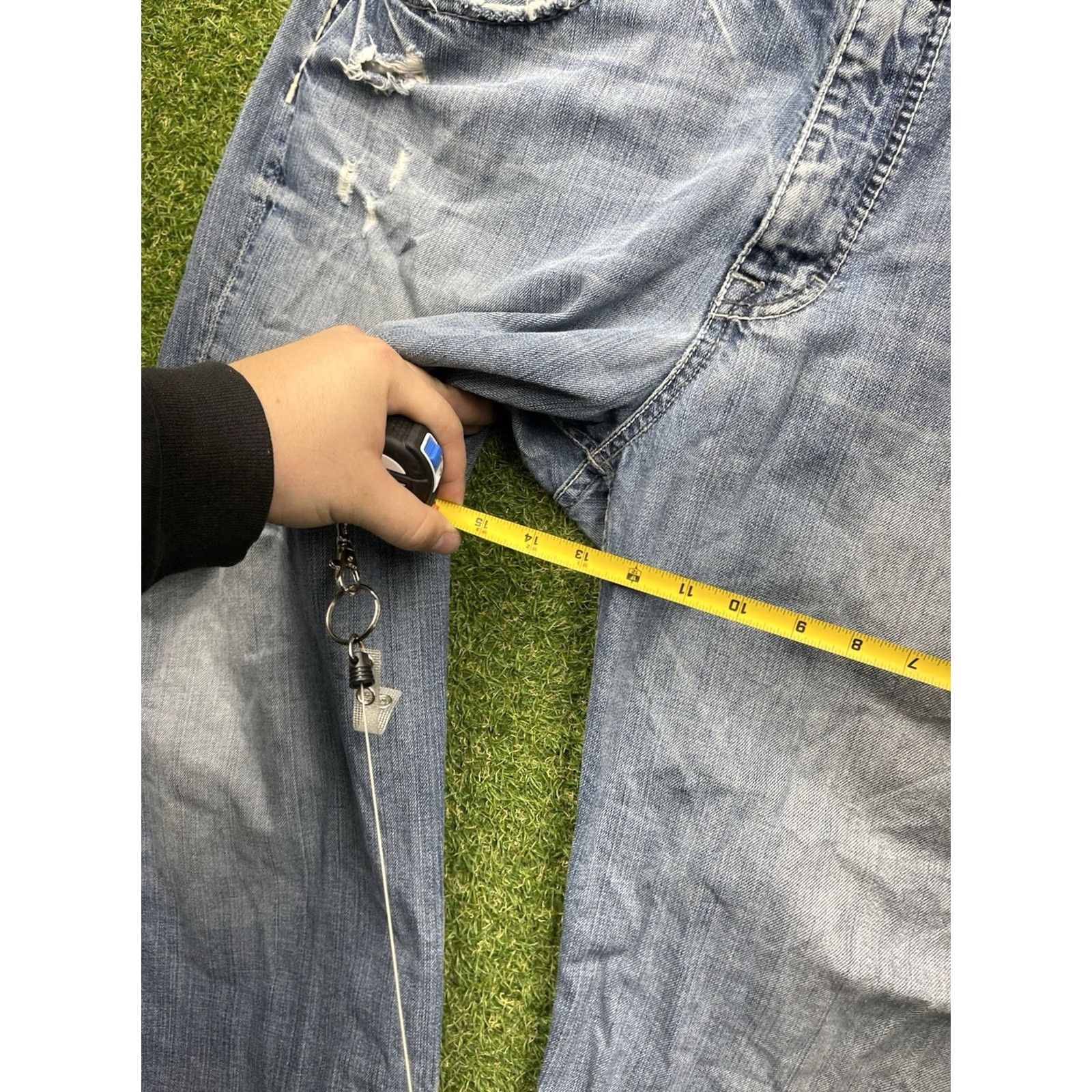 Vintage BKE Jeans Mens 36 Seth Straight Leg Distressed Light Wash 36x28 Blue Buckle 3D Y2K 90s 2000s Jeans Mens Size US 36 / EU 52 - 5 Thumbnail