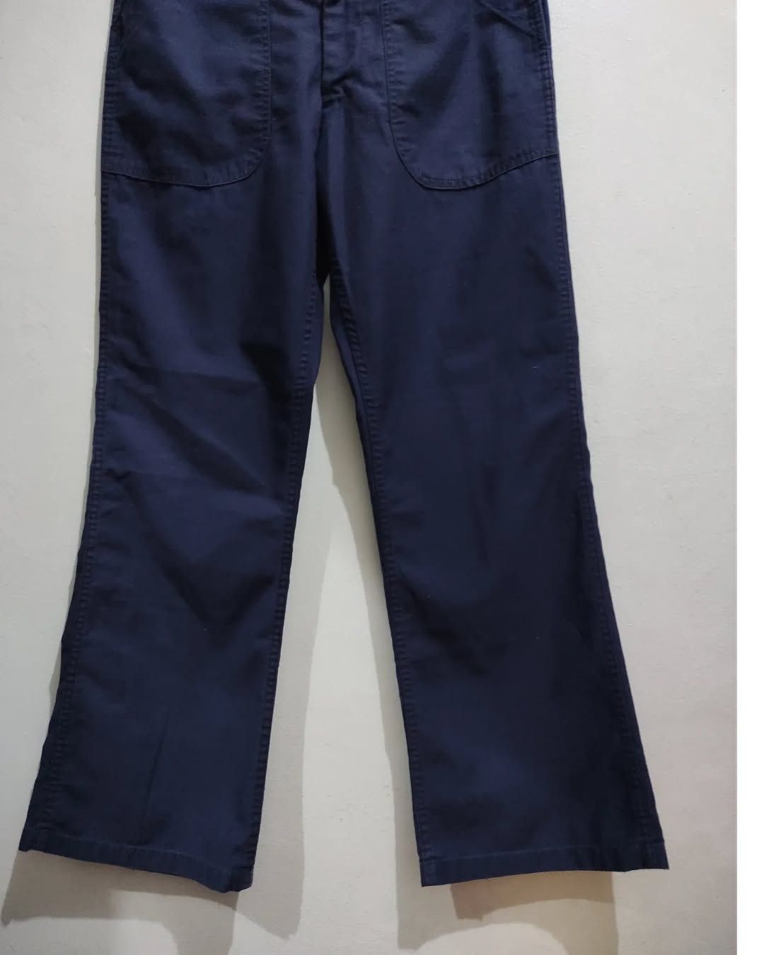 Other × Vintage US Navy Trousers Utility Dark Blue 80s Pants Size US 31 - 3 Thumbnail