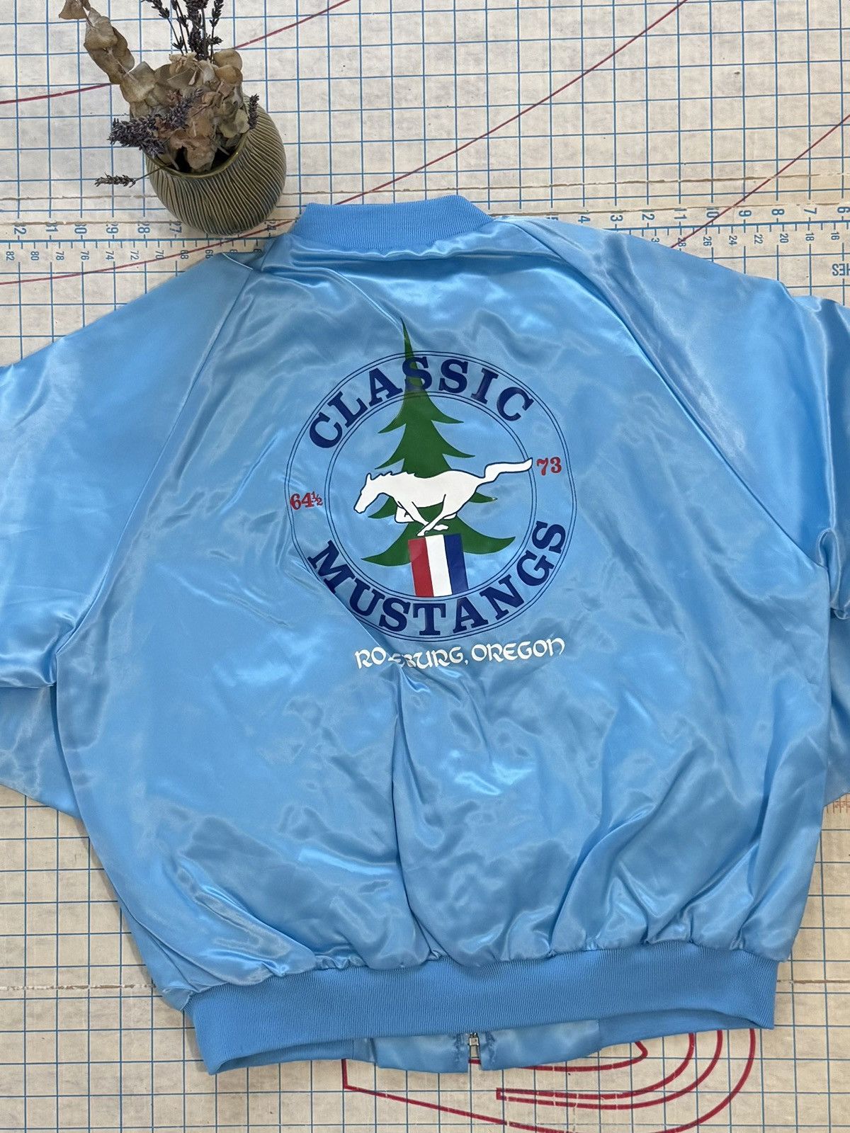 Ford × Mustang × Vintage Vintage Ford Mustang Satin Bomber Jacket Pla-Jac Tag Large Size US L / EU 52-54 / 3 - 3 Thumbnail