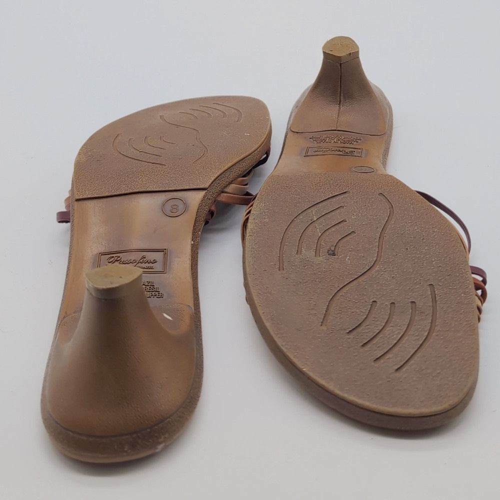 Other Passofino Tri Tone Brown Leather Strappy Women's Sandals Sz Size US 8 / IT 38 - 6 Thumbnail