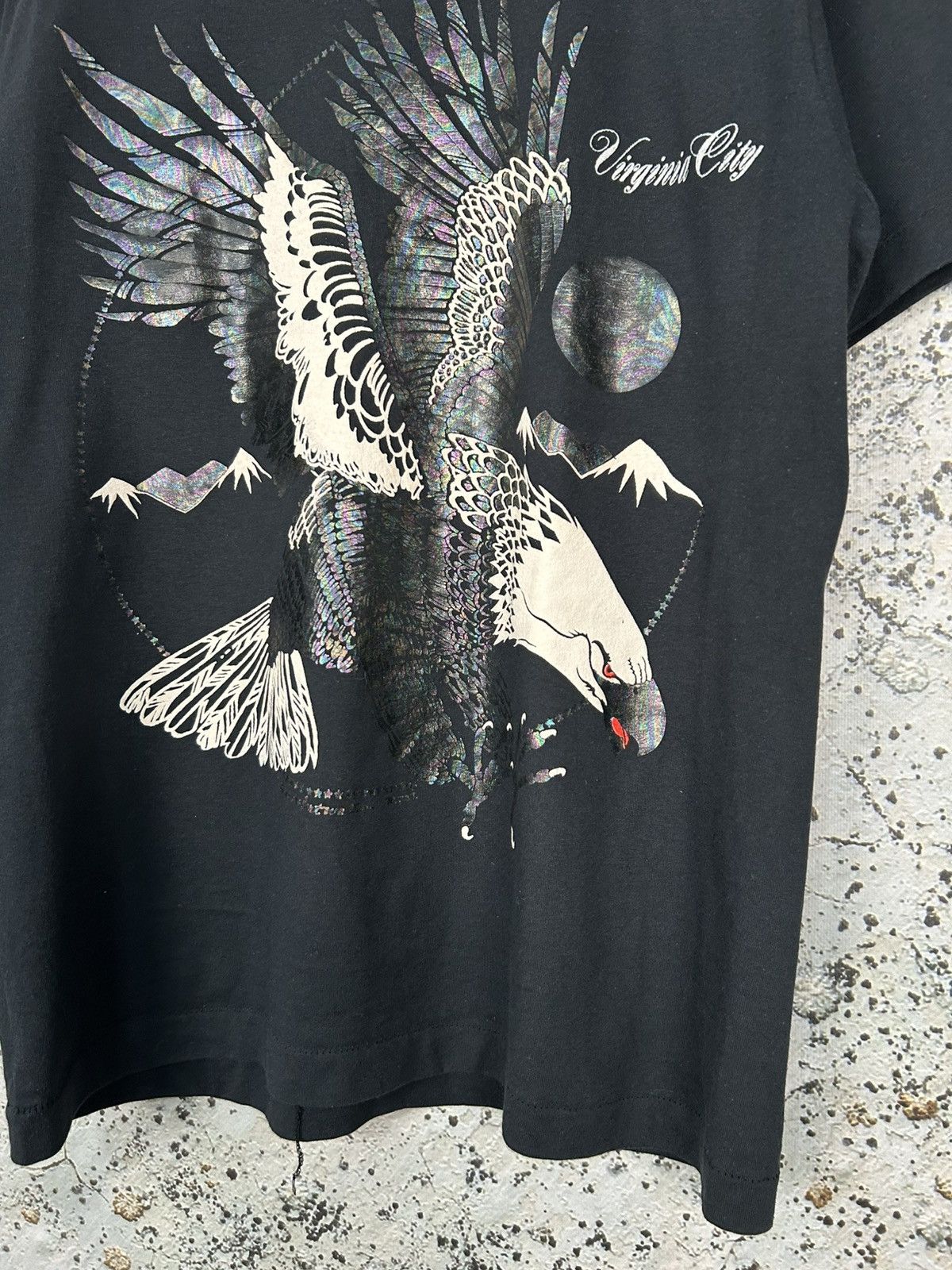 Vintage Vintage Virginia City Eagle Graphic Tee 90s Single Stitch Size US L / EU 52-54 / 3 - 4 Thumbnail