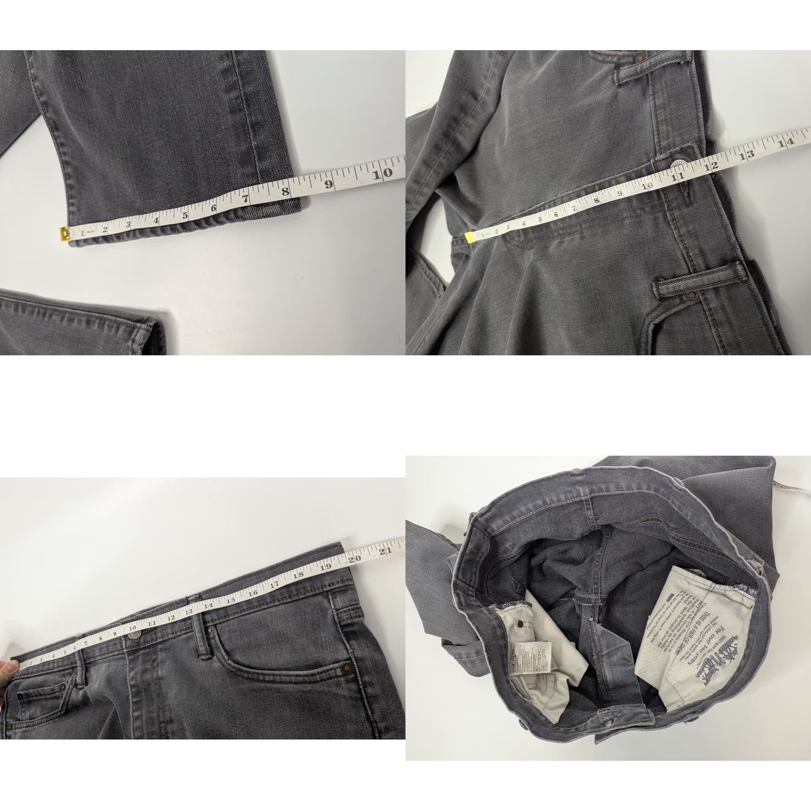 Levi's Levi's Jeans 513 Slim Straight Men's Size 38x34 Gray 08513-0479 Stealth Stretch Denim Cotton Polyester Elastane Size US 38 / EU 54 - 8 Thumbnail