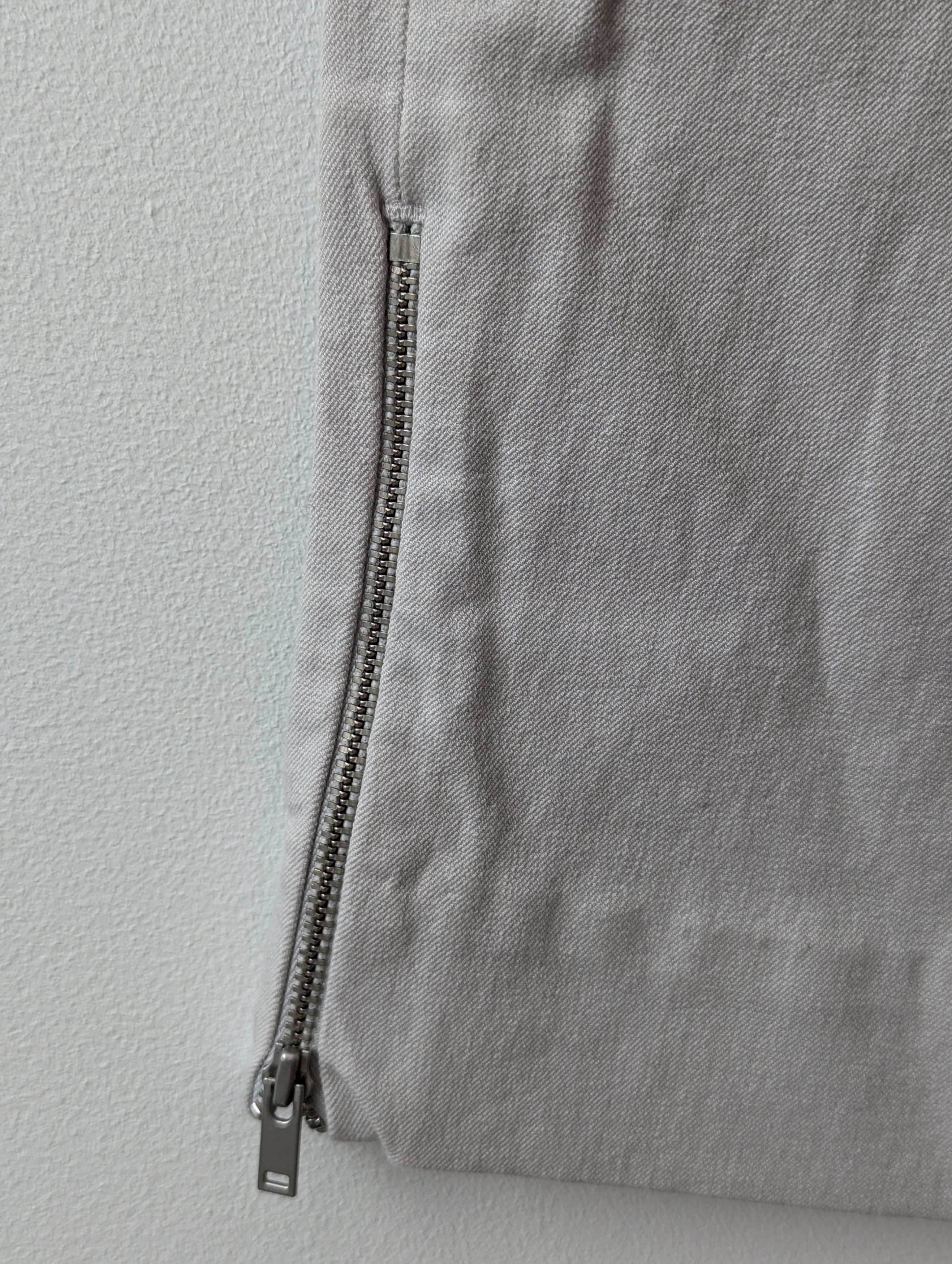 Cos COS Stretch Cotton Trousers Light Grey Zipper Detail Size 32" / US 10 / IT 46 - 8 Thumbnail