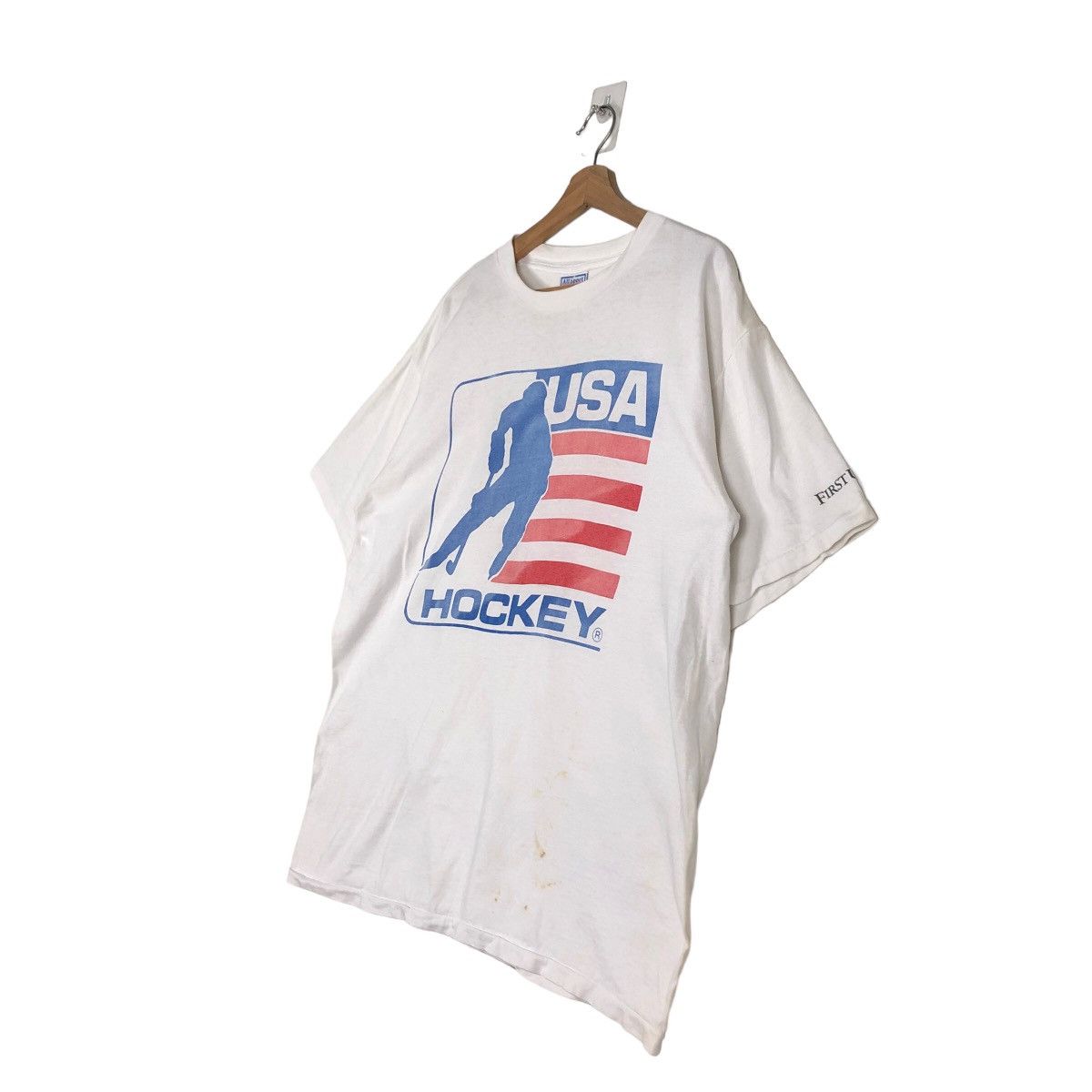 Other 🔥80’s Vintage Short Sleeve T-Shirt USA Hockey Big Logo Size US XL / EU 56 / 4 - 2 Thumbnail