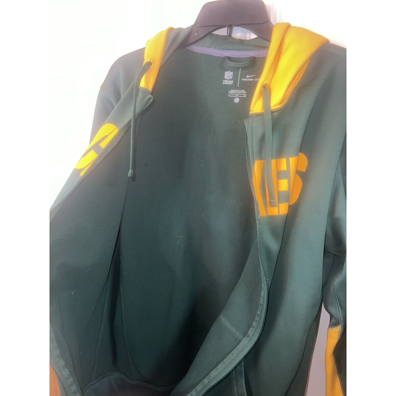 Nike Nike Green Bay Packers Jacket Zip Up Hoodie Large Sweatshirt Size US XL / EU 56 / 4 - 8 Thumbnail