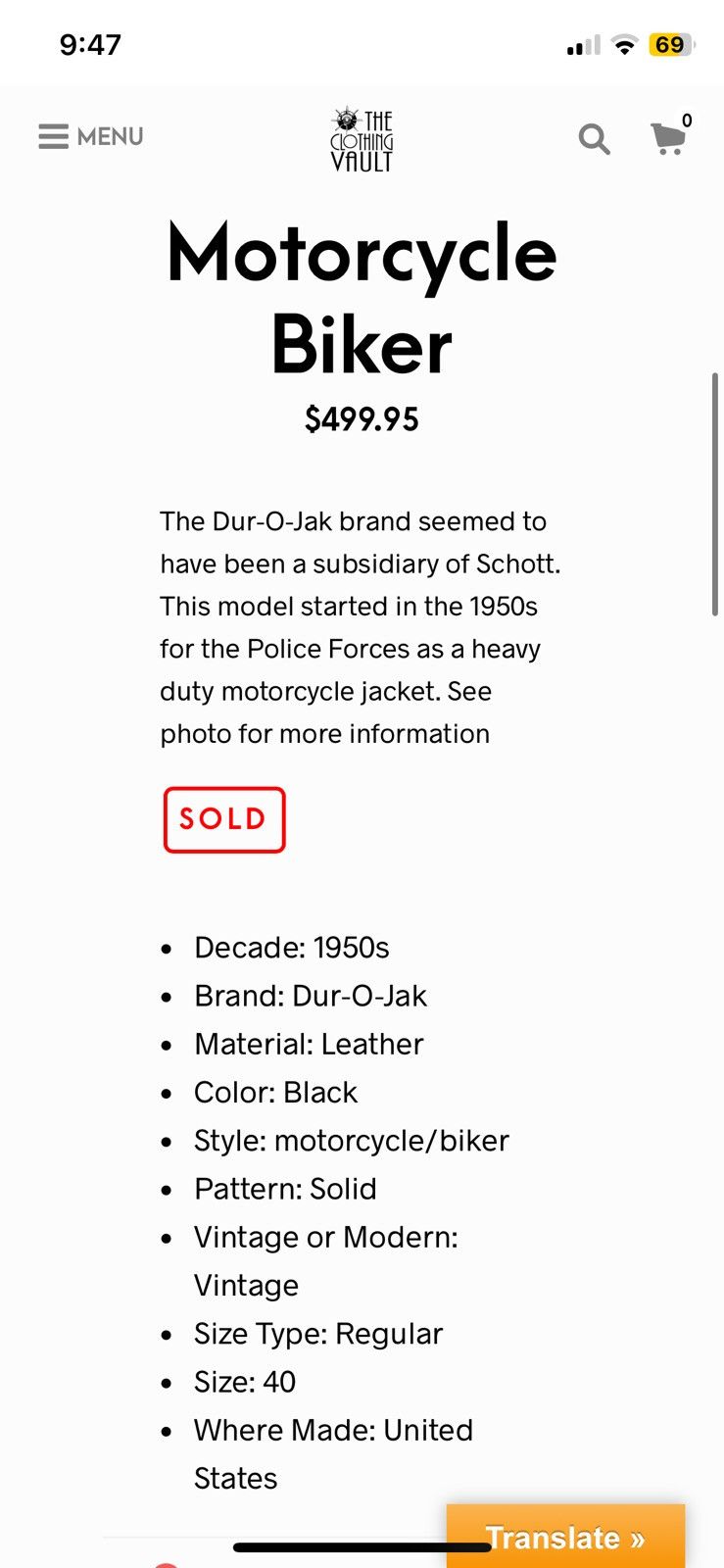 Schott 1950s Dur-o-Jac by Schott Police Leather Jacket Size US M / EU 48-50 / 2 - 22 Thumbnail