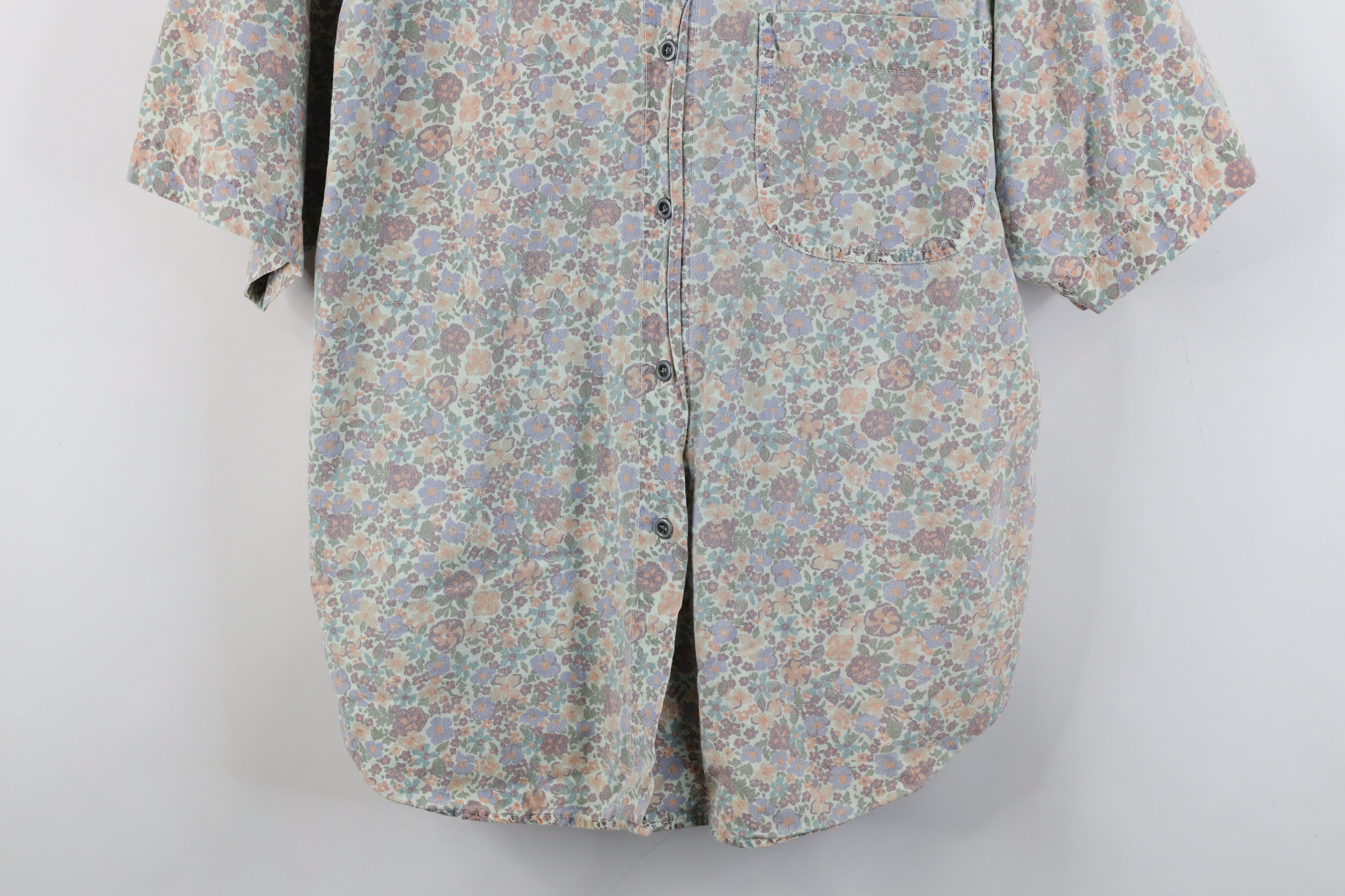 Vintage Vintage 90s Streetwear Flower Short Sleeve Button Shirt Size M / US 6-8 / IT 42-44 - 3 Thumbnail