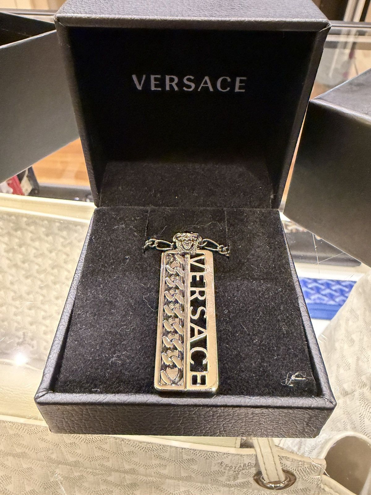 Versace Versace Logo Plate Necklace Size ONE SIZE - 1 Thumbnail