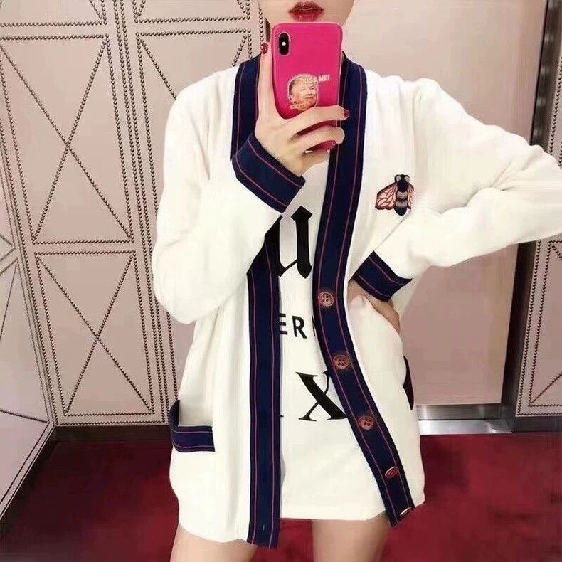 Gucci Gucci College style bee embroidery logo cardigan knitwear j Size XS / US 0-2 / IT 36-38 - 8 Thumbnail