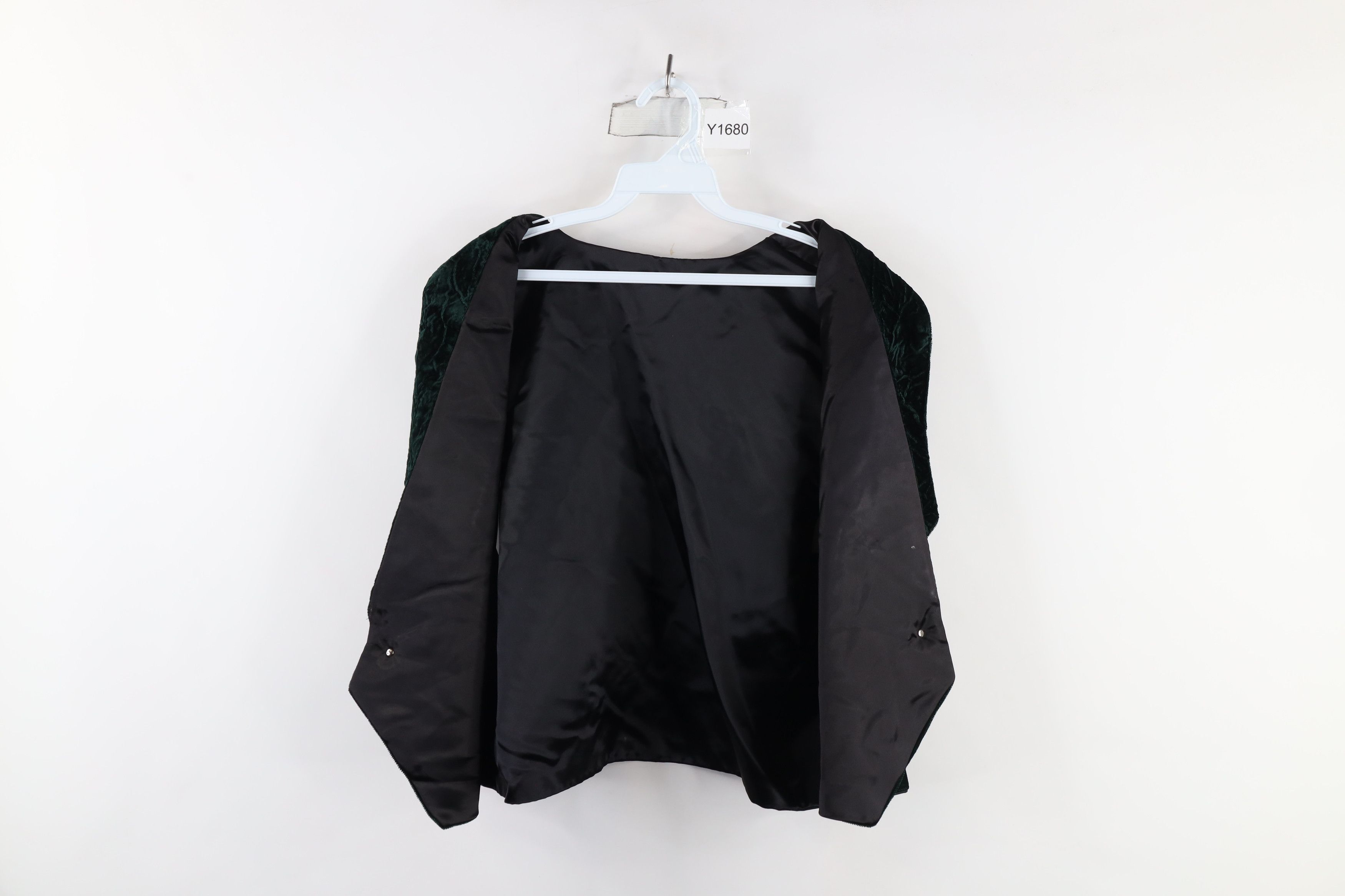 Vintage Vintage 90s Streetwear Crushed Velvet Velour Vest Green USA Size L / US 10 / IT 46 - 6 Thumbnail