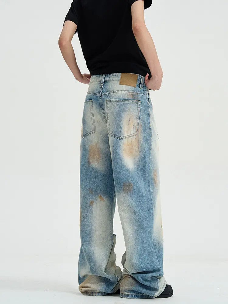Japanese Brand × Jean Paint Splatter Colorful Distressed Baggy Denim Jeans Size US 34 / EU 50 - 3 Thumbnail