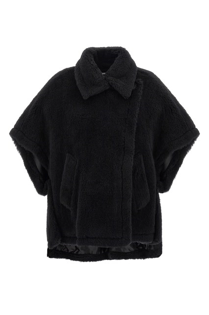 Max Mara MAX MARA Tebe Black Cape New & Authentic Size ONE SIZE - 4 Thumbnail