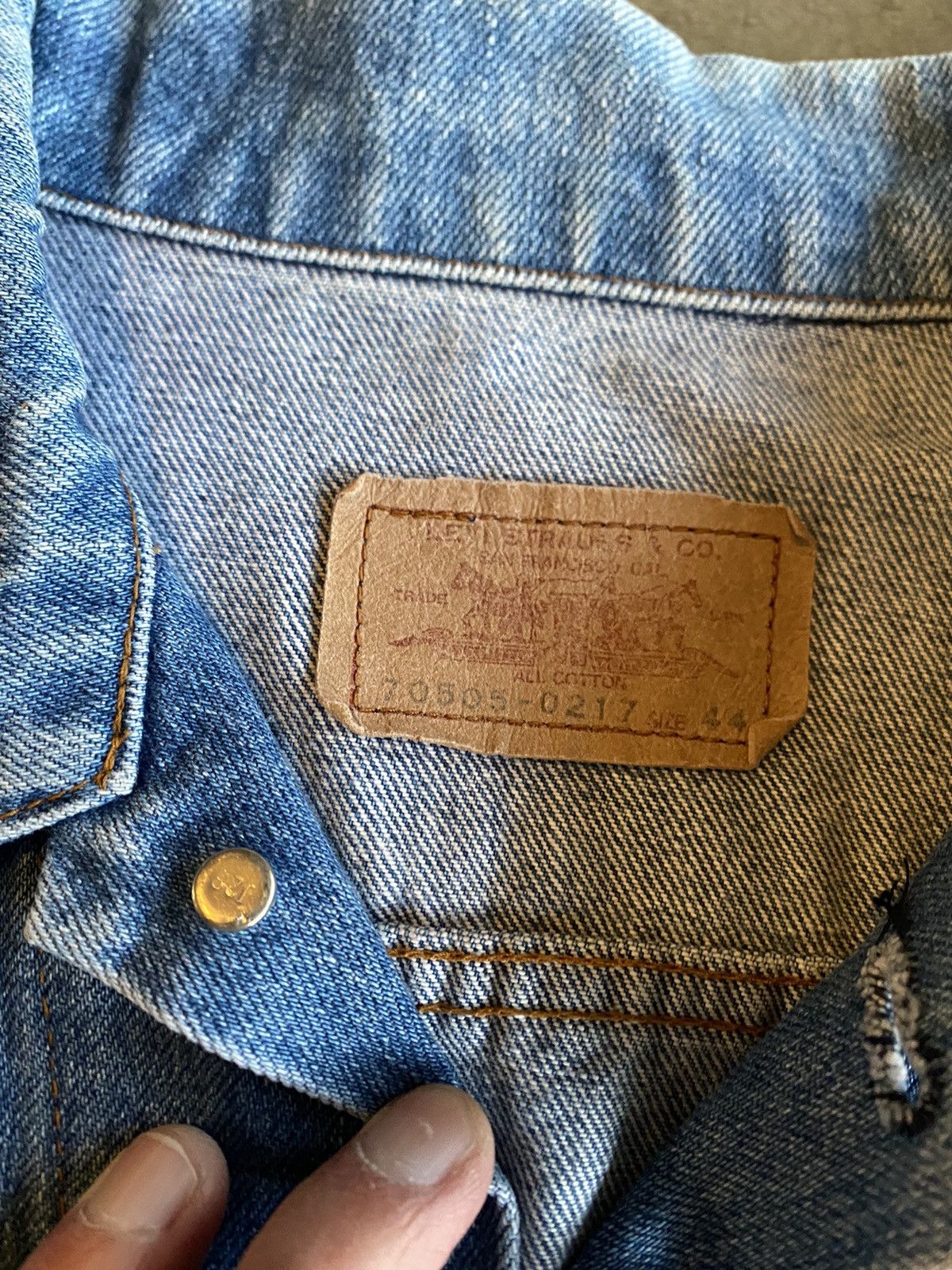 Levi's Levis Denim Jacket Vintage Size US L / EU 52-54 / 3 - 3 Thumbnail