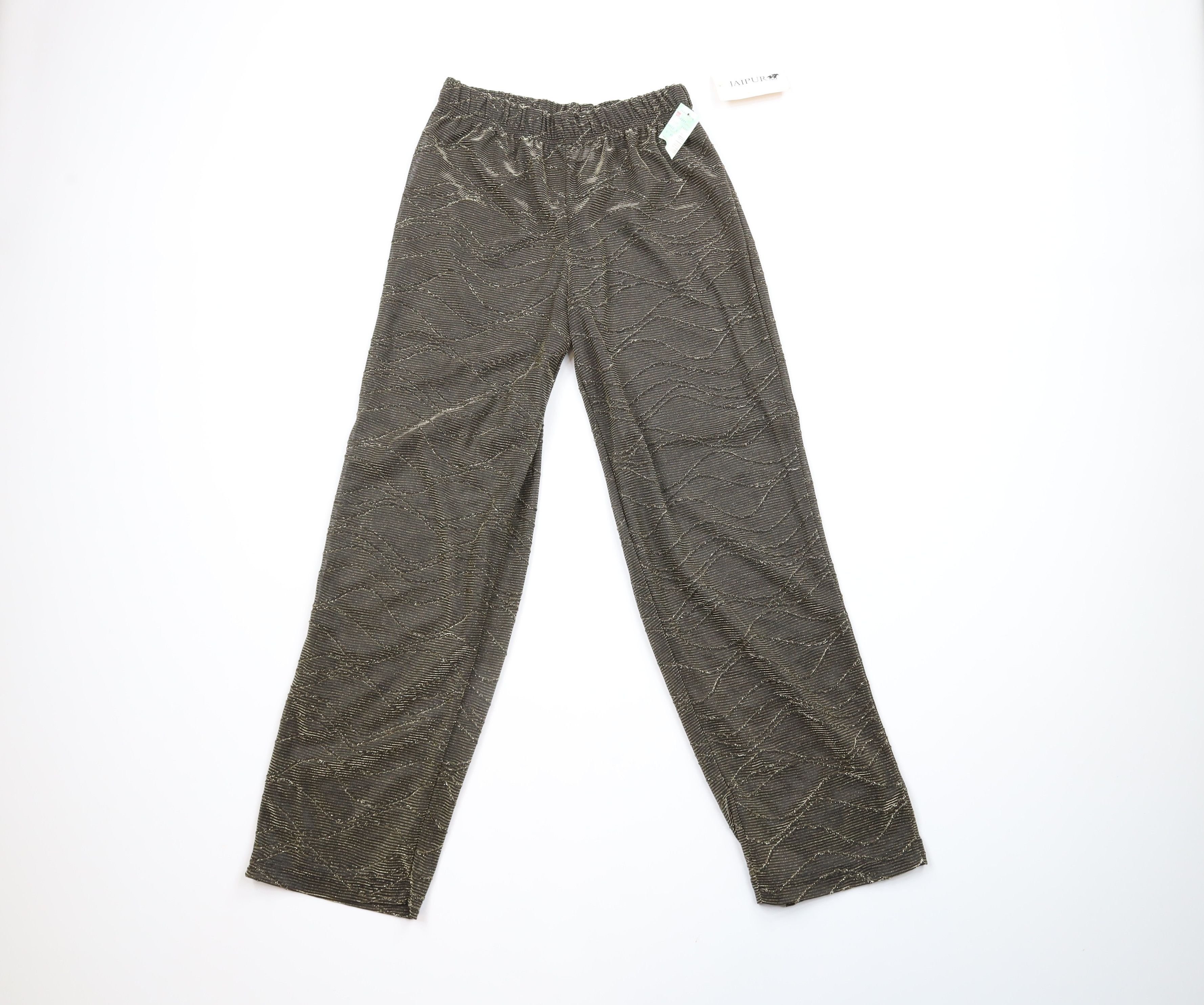 Vintage Deadstock Vintage 90s Streetwear Striped Pants Gold USA Size 24" / US 00 / IT 34 - 1 Thumbnail
