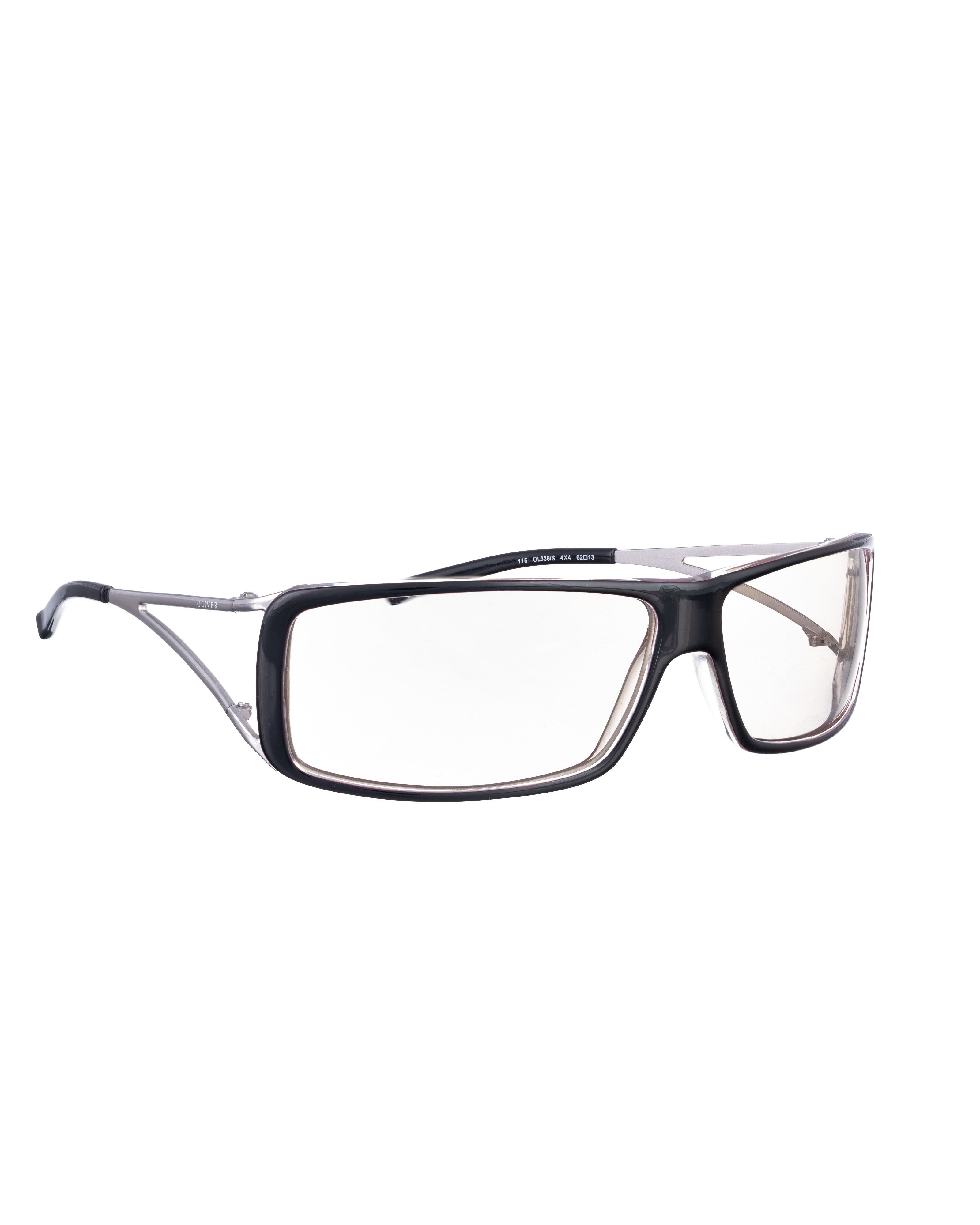 Valentino Oliver by Valentino '00s Black Rectangle Cut Out Sunglasses Size ONE SIZE - 1 Thumbnail