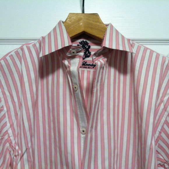 English Laundry ENGLISH LAUNDRY PINK 100%COTTON CASUAL SHIRT SIZE: 17/34-35 Size US XL / EU 56 / 4 - 1 Thumbnail