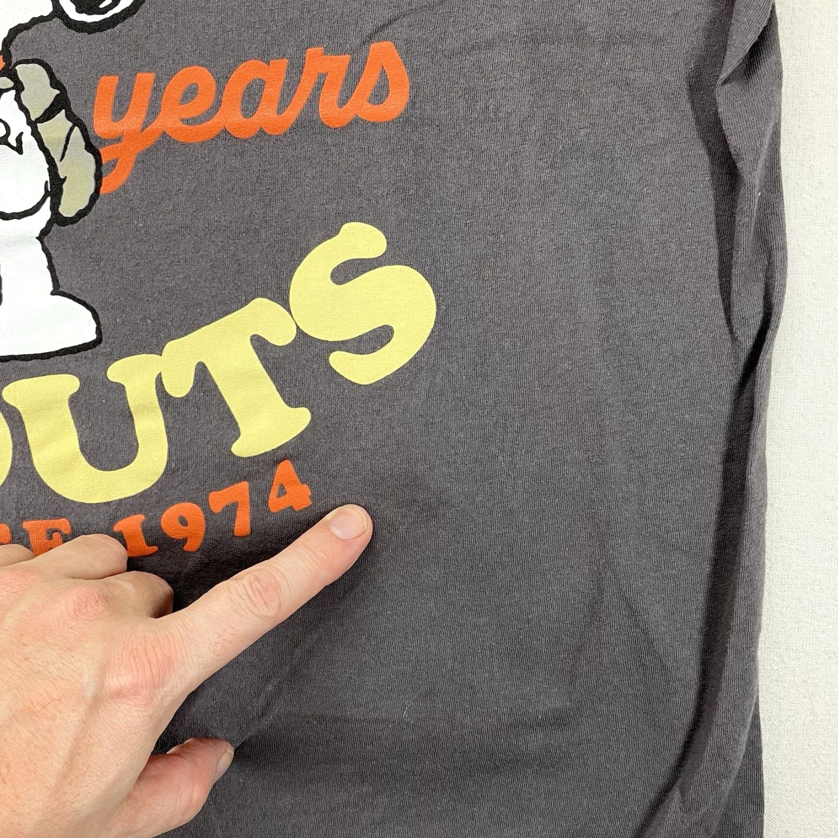 Peanuts PEANUTS SNOOPY Beagle Scouts Shirt L Adult Regular Gray Knit Short Sleeve Crew Neck 70s Retro Outdoor Camping Mens Womens Boys Girls Size L / US 10 / IT 46 - 7 Thumbnail