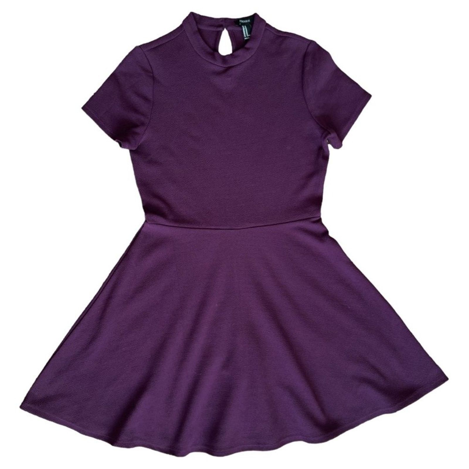 Forever 21 Forever 21 Purple Short Sleeve A Line Mini Dress, M Size M / US 6-8 / IT 42-44 - 3 Thumbnail