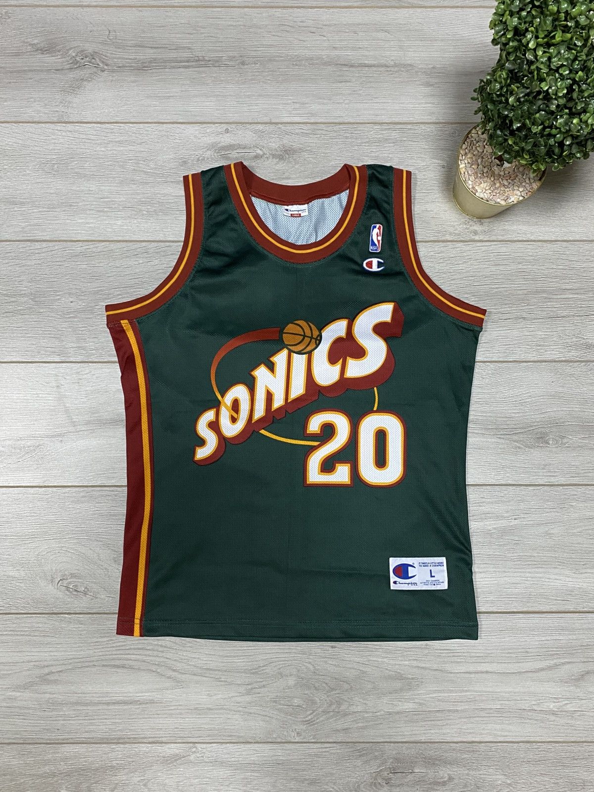 Champion Champion NBA Gary Payton Sonics vest Jersey Size US L / EU 52-54 / 3 - 2 Thumbnail