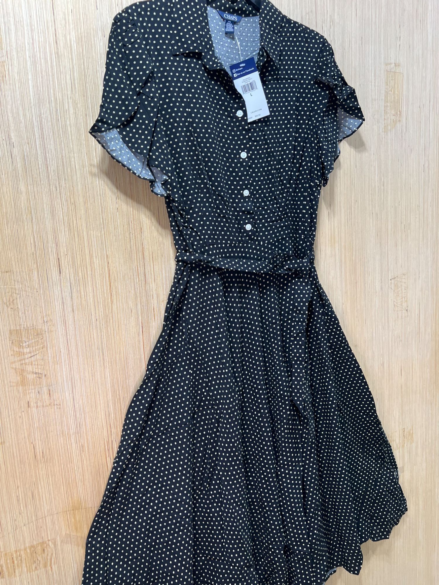 Chaps Chaps- Women's Casual Bohemian Midi Dress V-Neck With Wavy S Size L / US 10 / IT 46 - 19 Thumbnail