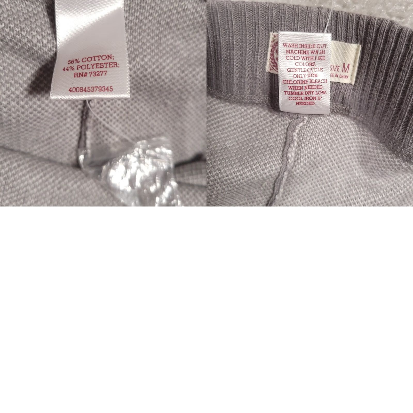 Vintage SO Leggings Women's Medium Gray Pull-On Knit Snowflake Print Warm Size 32" / US 10 / IT 46 - 9 Thumbnail