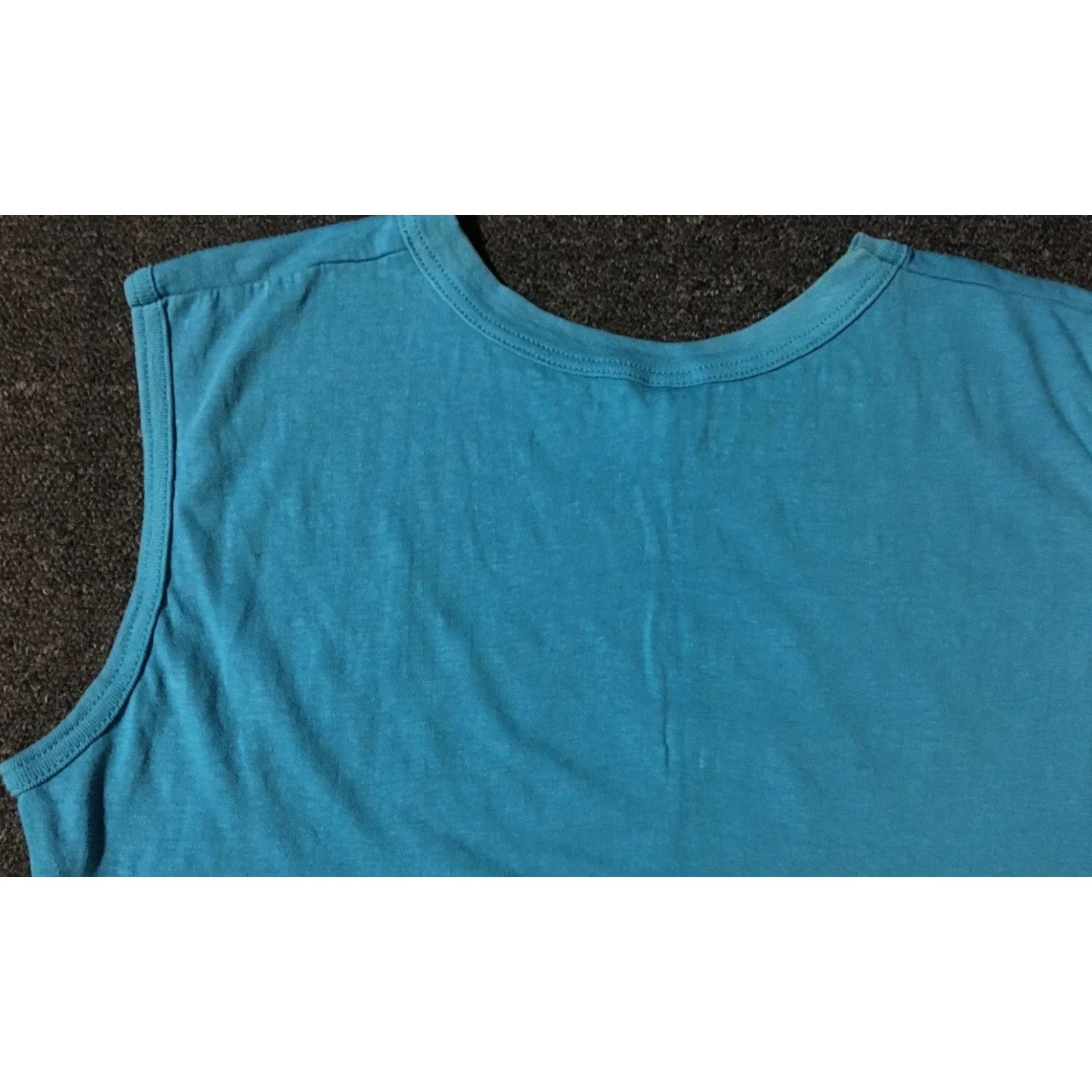 Vintage Vtg 80s Surf Faded Cropped Sleeveless Shirt L USA Blue Size L / US 10 / IT 46 - 7 Thumbnail