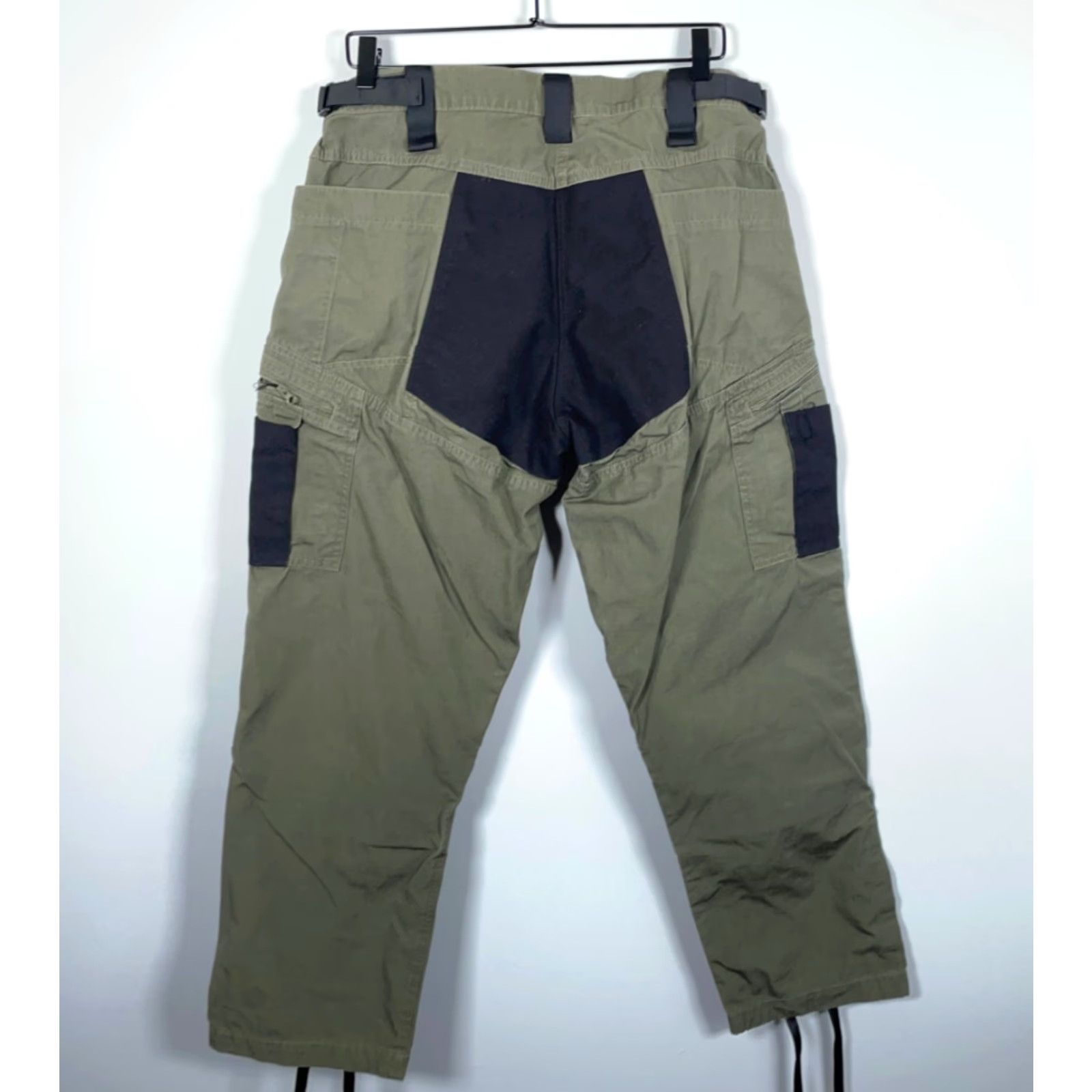 Vintage Tactical Ripstop Cotton Canvas Cargo Pants Men's Large Green 34 x 29 Cargo Pocket Adjustable Waist Size US 34 / EU 50 - 2 Thumbnail