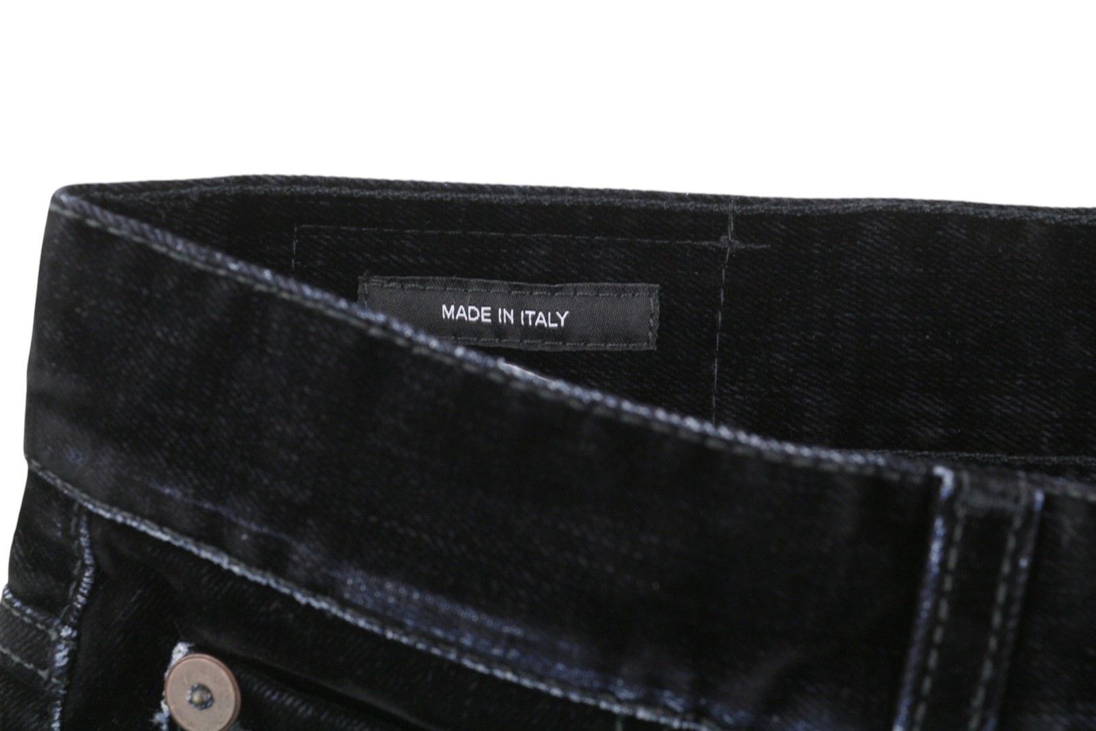 R13 ROMEO 24 Flocked Black Velvet Ankle Straight Zip 85814 Size 24" / US 00 / IT 34 - 6 Thumbnail