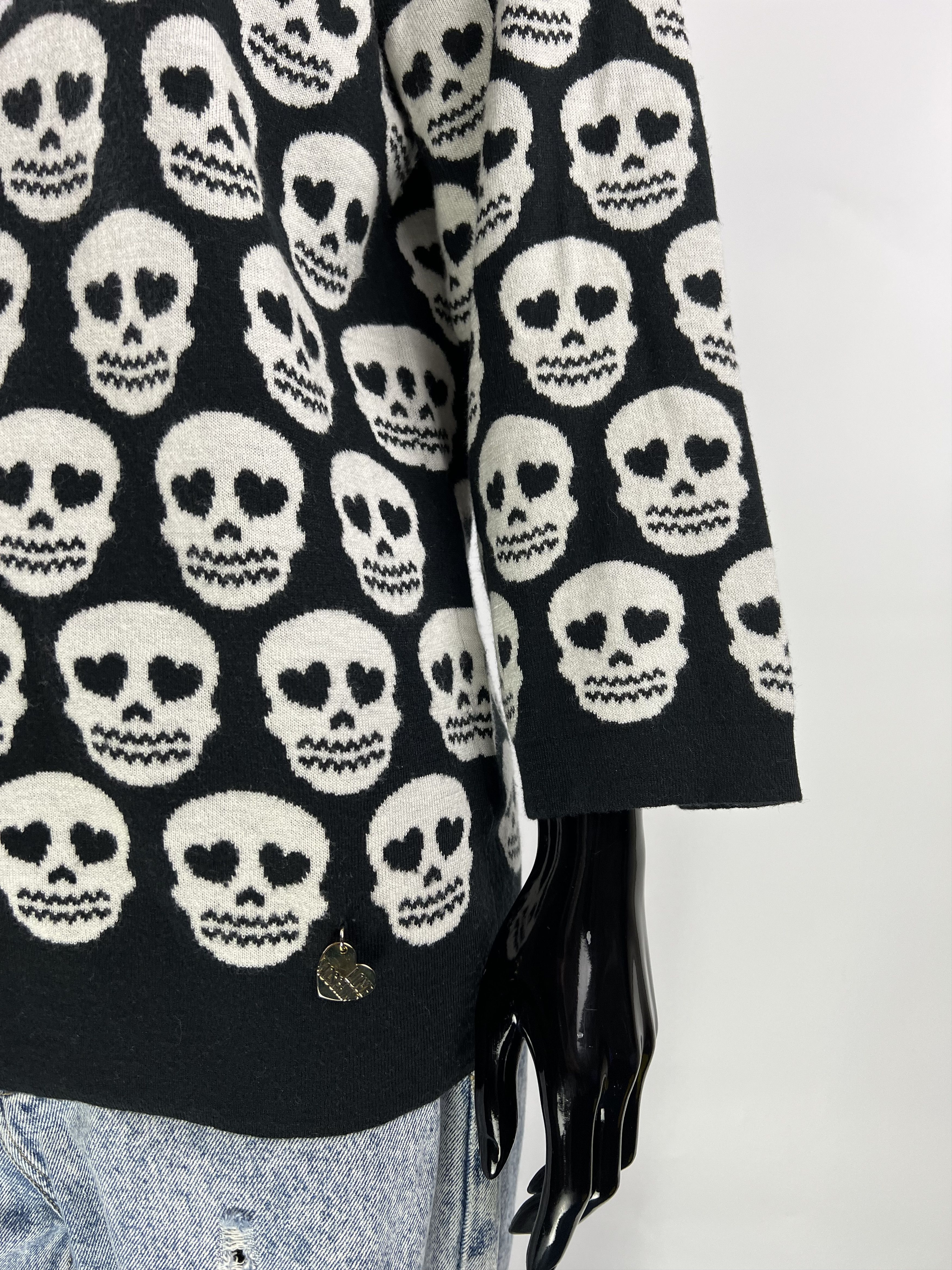 Love Moschino Love Moschino sweater women's 3/4 sleeve wool full print Size S / US 4 / IT 40 - 5 Thumbnail