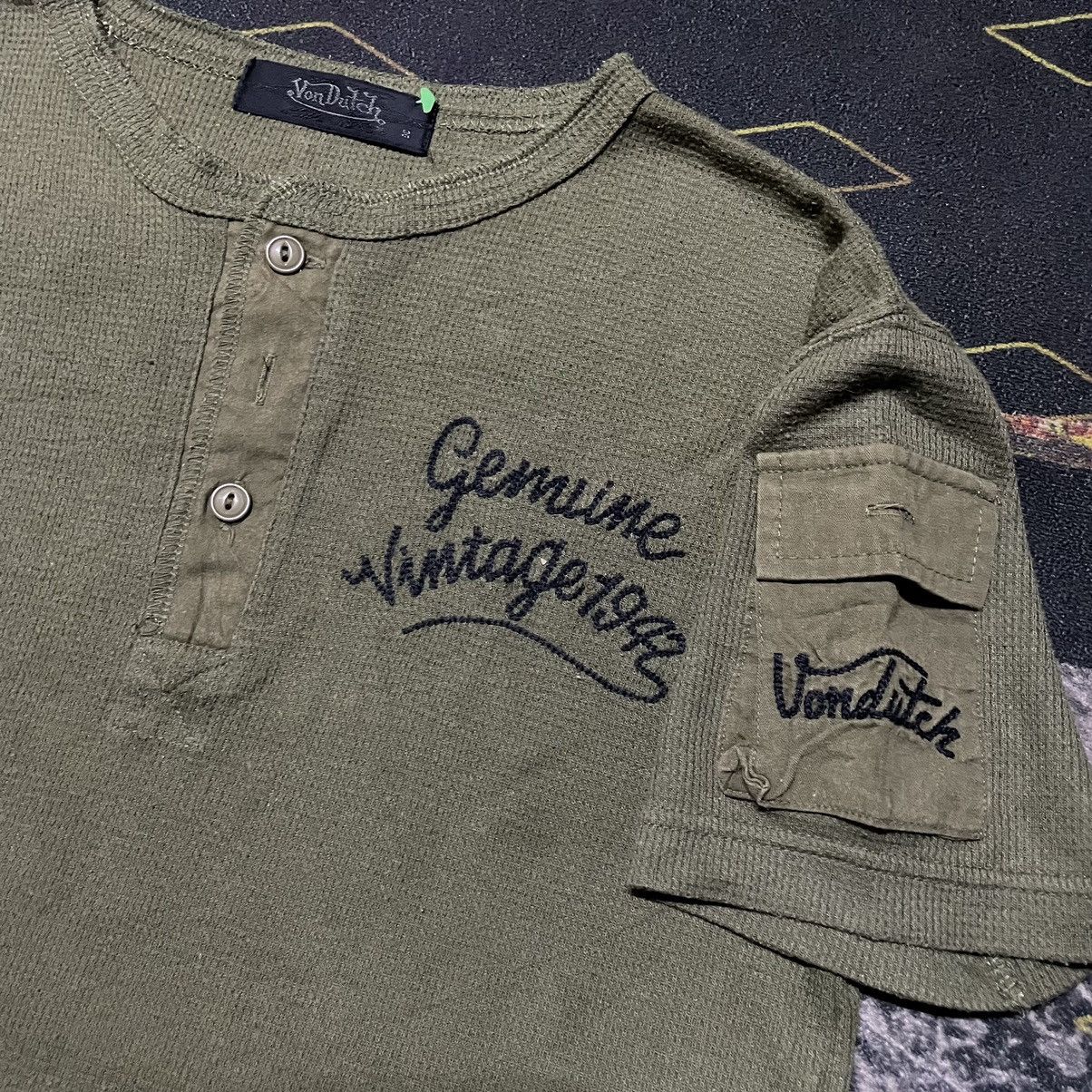 Vintage × Von Dutch 💥Y2k Von Dutch Small Pocket Thermal Tees Size US M / EU 48-50 / 2 - 2 Thumbnail