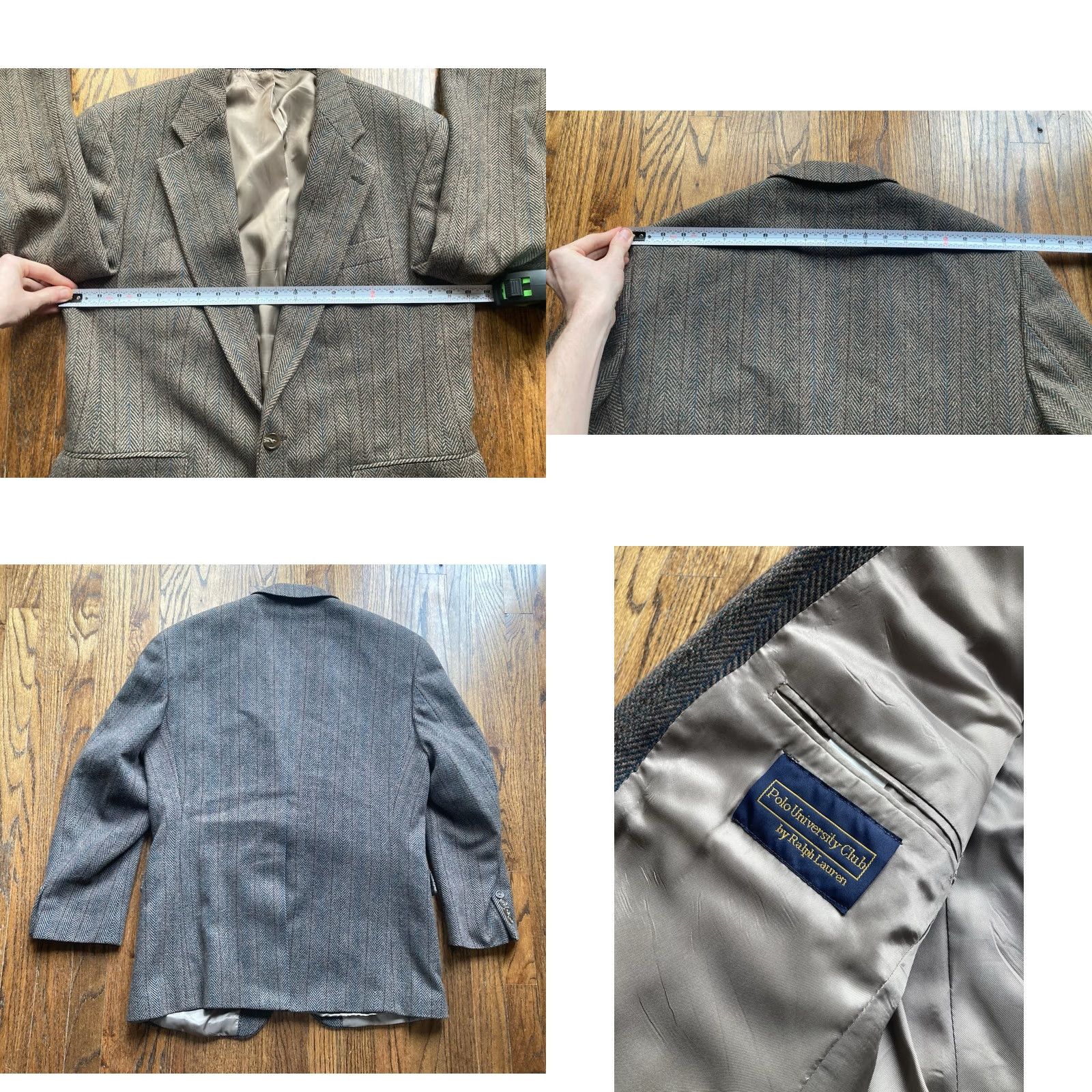 Polo Ralph Lauren VINTAGE Polo Ralph Lauren Blazer Jacket Mens 41R Wool Tweed Brown Herringbone University Classic Size US L / EU 52-54 / 3 - 8 Thumbnail
