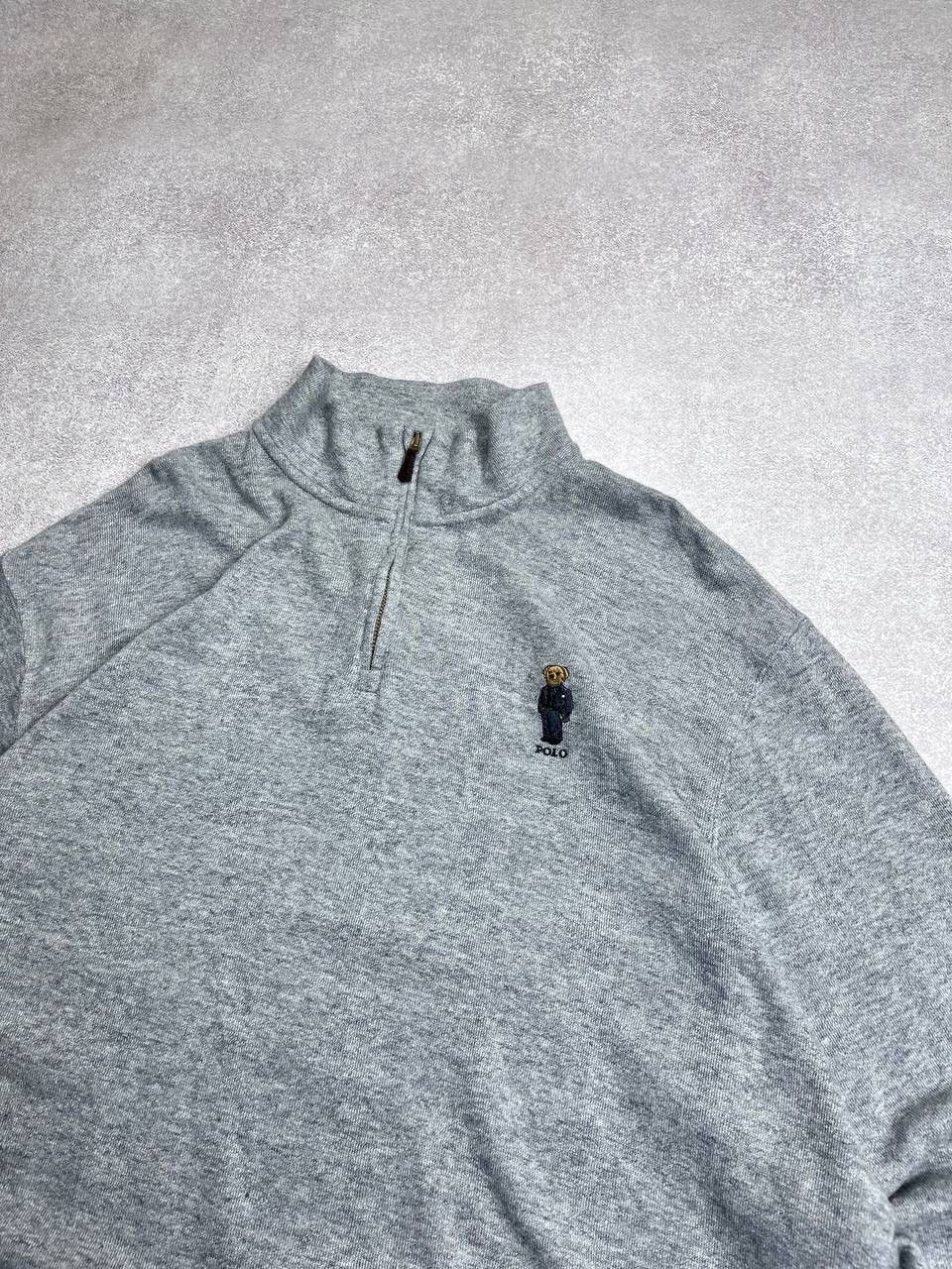 Polo Ralph Lauren × Vintage Vintage Polo Bear Ralph Lauren RL Quarter Zip Sweater XL Size US XL / EU 56 / 4 - 2 Thumbnail