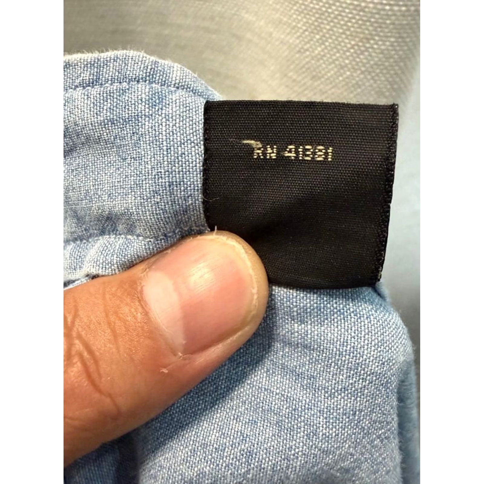Ralph Lauren RRL RALPH LAUREN Men's Long-Sleeve Shirt L Light Blue Solid Casual USED Size US L / EU 52-54 / 3 - 7 Thumbnail