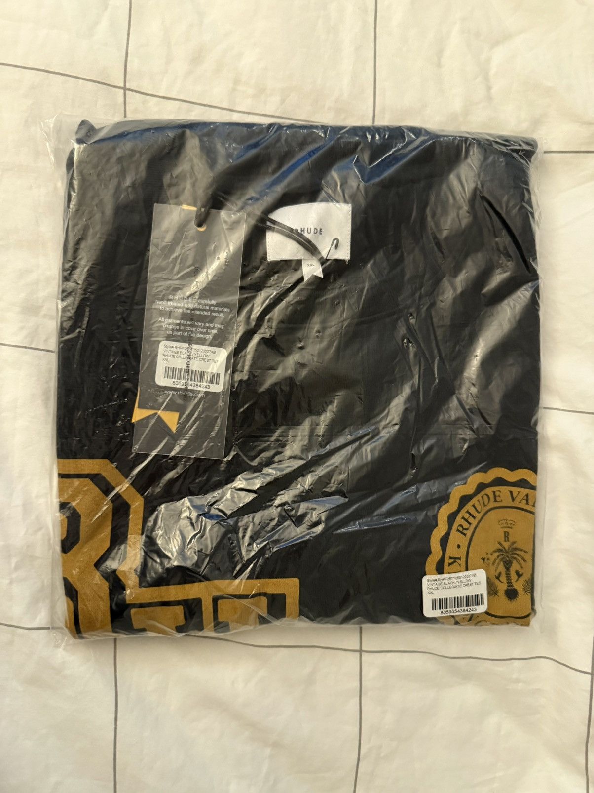 Rhude Rhude Collegiate Crest Tee Logo T-Shirt Sz XXL Black/Yellow Size US XXL / EU 58 / 5 - 9 Thumbnail