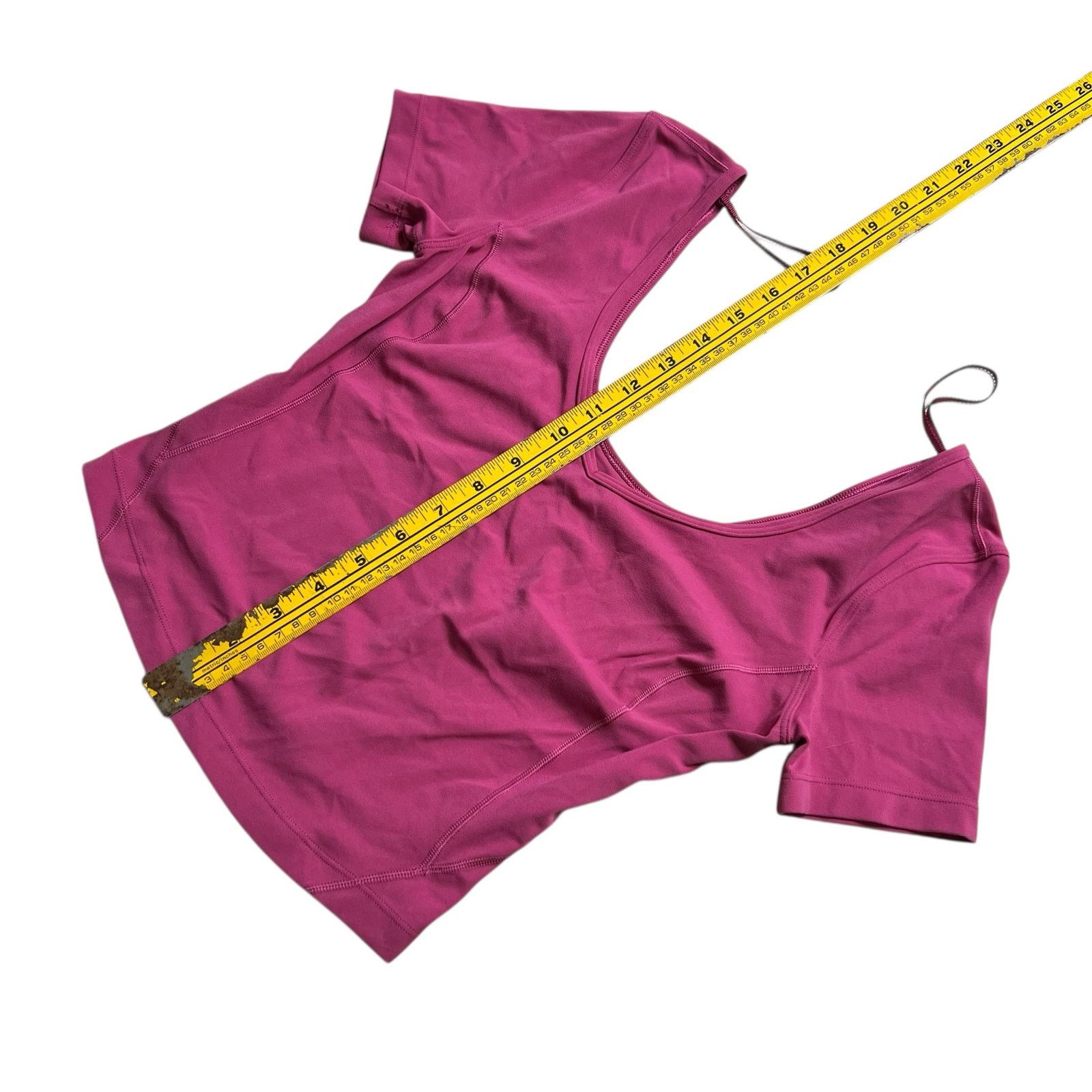 Lululemon Lululemon Align Tee Nulu Cropped Length Size 4 Sonic Pink Size S / US 4 / IT 40 - 5 Thumbnail