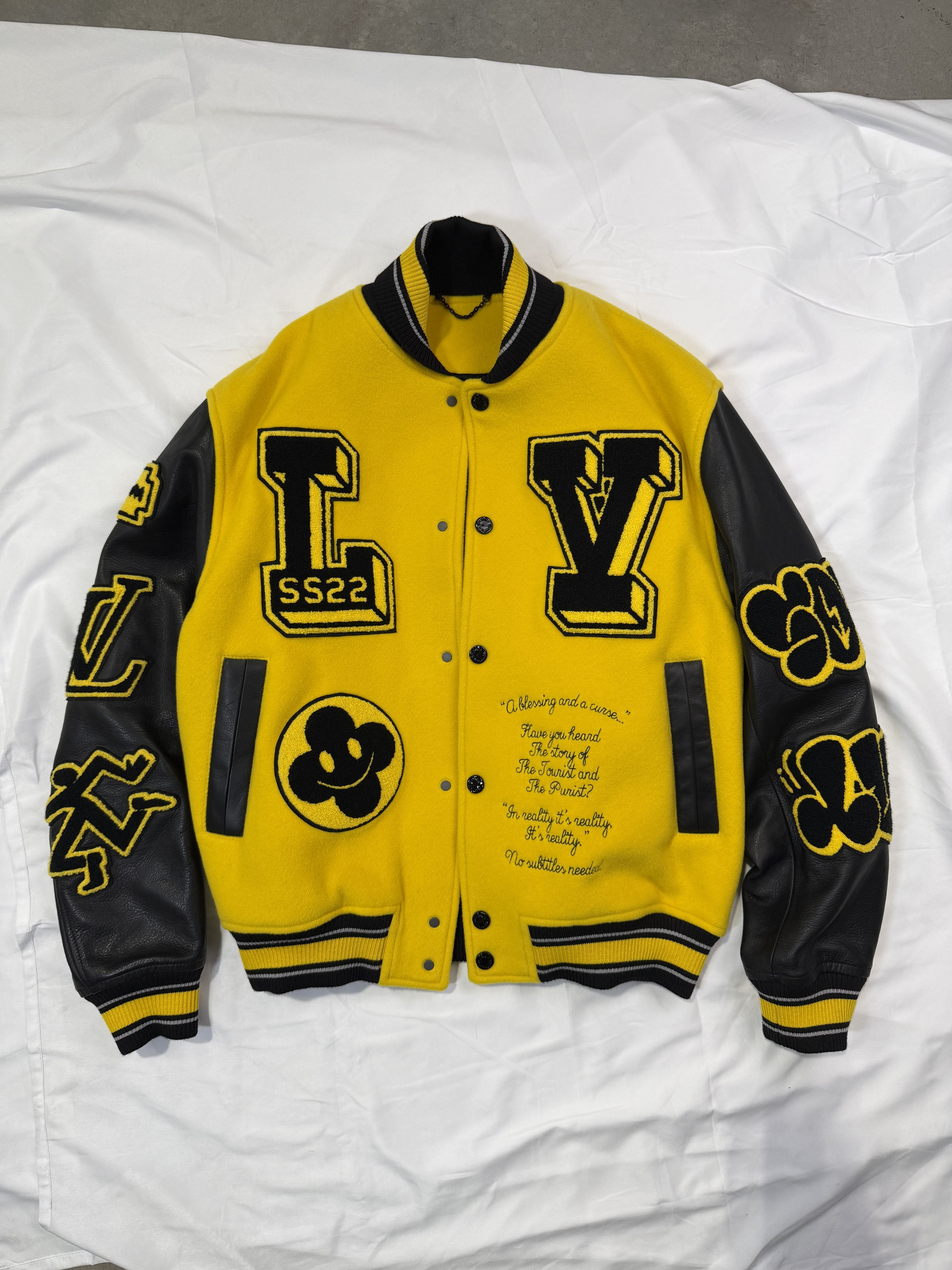 Louis Vuitton Louis Vuitton Virgil Leather Wool Embroidered Jacket Size US L / EU 52-54 / 3 - 1 Thumbnail