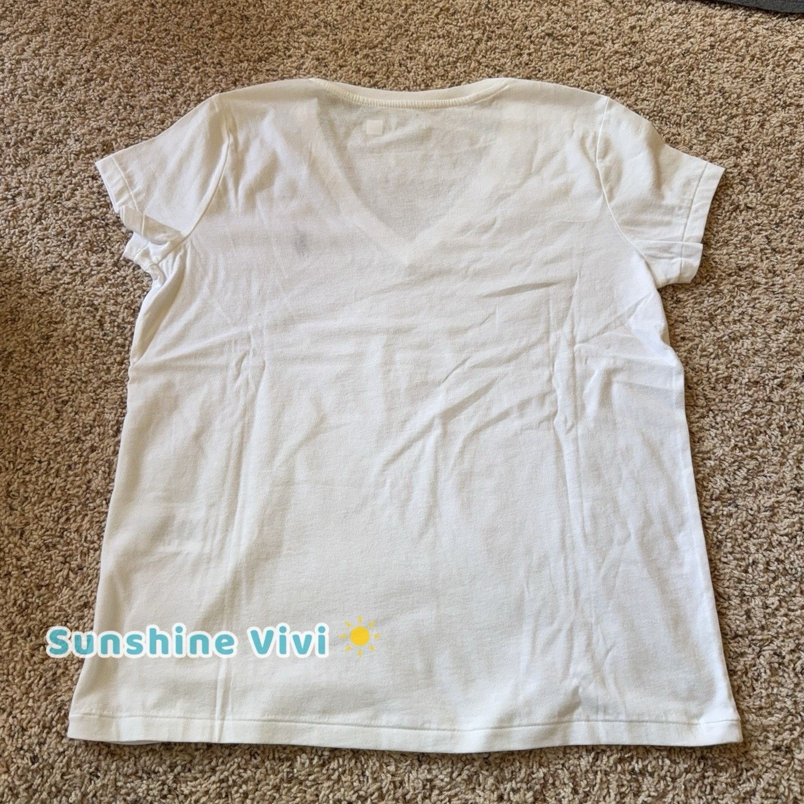 Polo Ralph Lauren NWT Polo Ralph Lauren Women White V Neck T-Shirt Tee Cotton Size M / US 6-8 / IT 42-44 - 5 Thumbnail