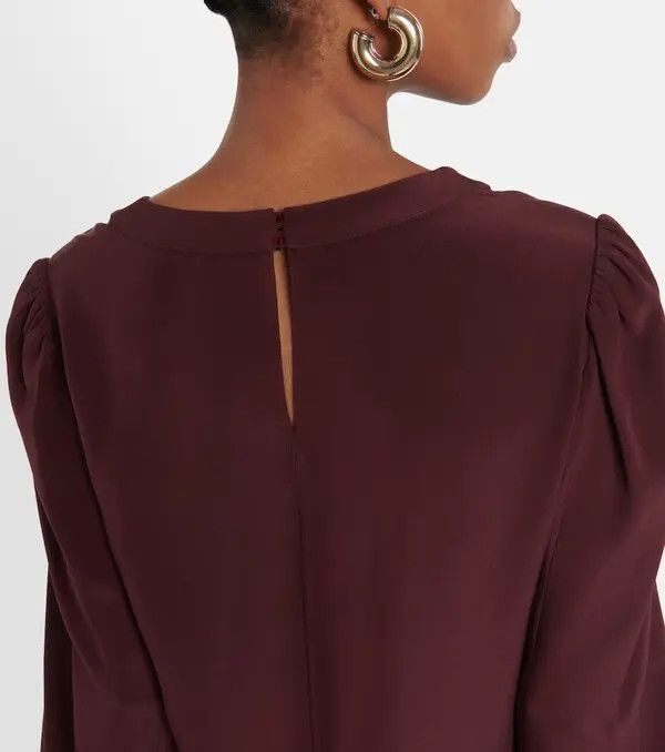 Chloe o1y0825 Silk Blouse in Plum Size M / US 6-8 / IT 42-44 - 3 Thumbnail