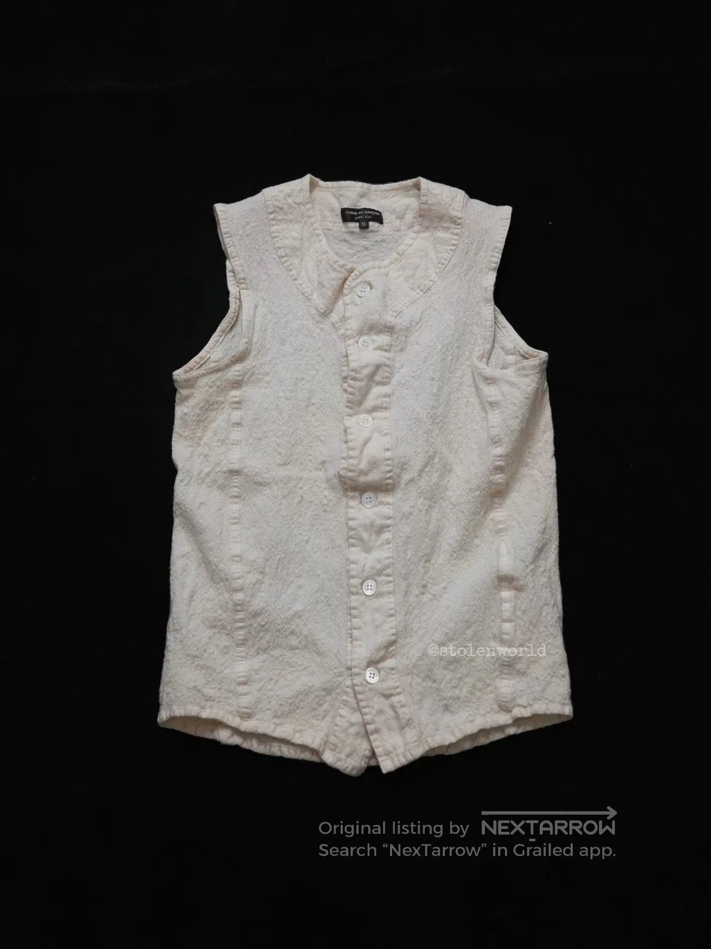 Comme des Garcons Homme Plus comme des garcons wool vest in cream. Size M / US 6-8 / IT 42-44 - 1 Thumbnail