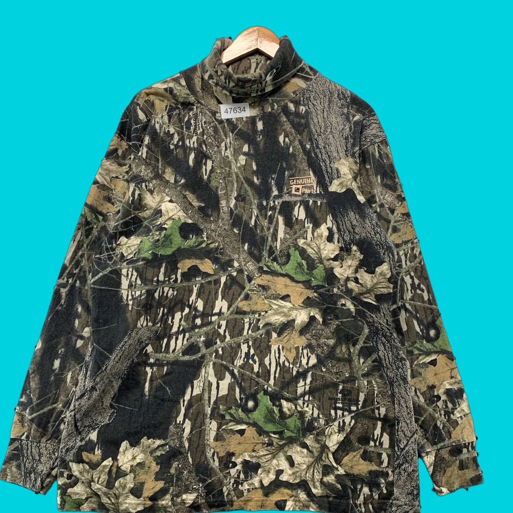 Vintage VINTAGE Mossy Oak Camouflage Shirt Mens XL Camouflage Turtleneck Heavyweight USA Size US XL / EU 56 / 4 - 1 Thumbnail