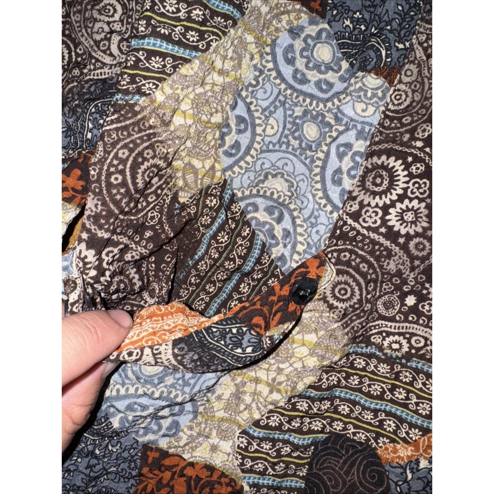 Vintage Korean Boutique Paisley Patchwork Button Down Shirt L 21x27 Size US L / EU 52-54 / 3 - 3 Thumbnail