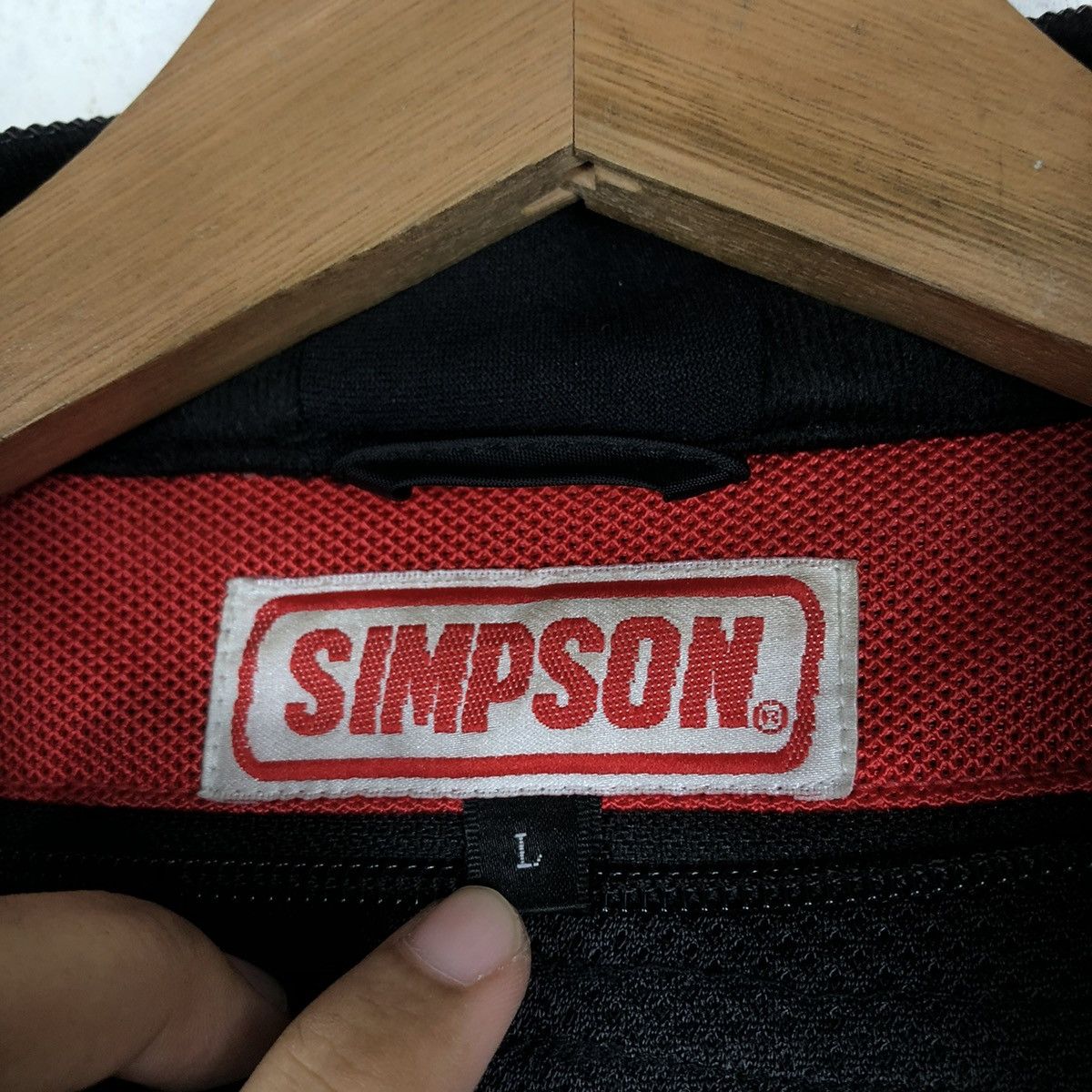 Japanese Brand 🔥VINTAGE BIKER JACKET RACING WEAR SIMPSON BIG LOGO Size US L / EU 52-54 / 3 - 24 Thumbnail