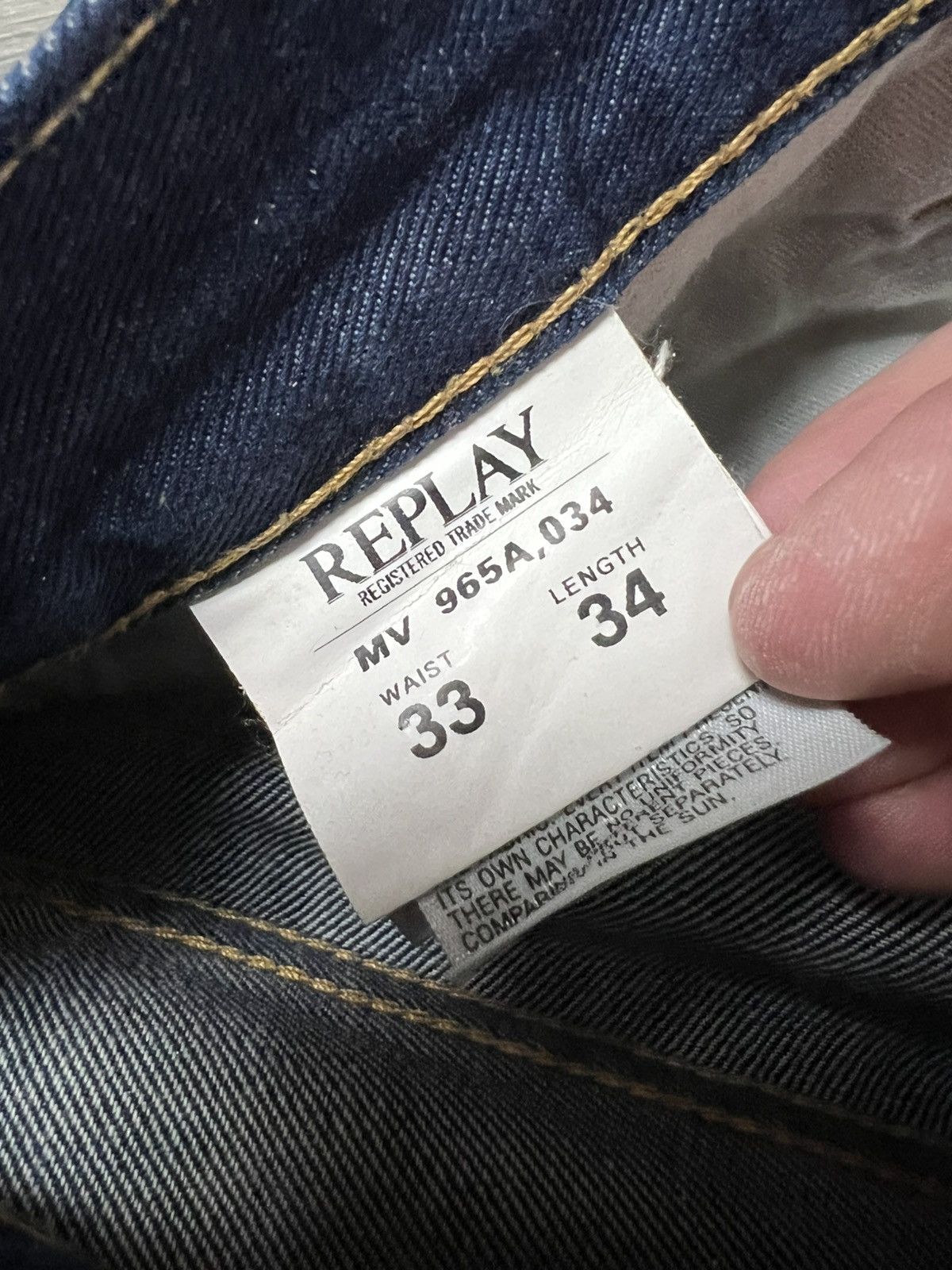 Replay Vintage Replay men’s jeans avant garde Size US 33 - 8 Thumbnail
