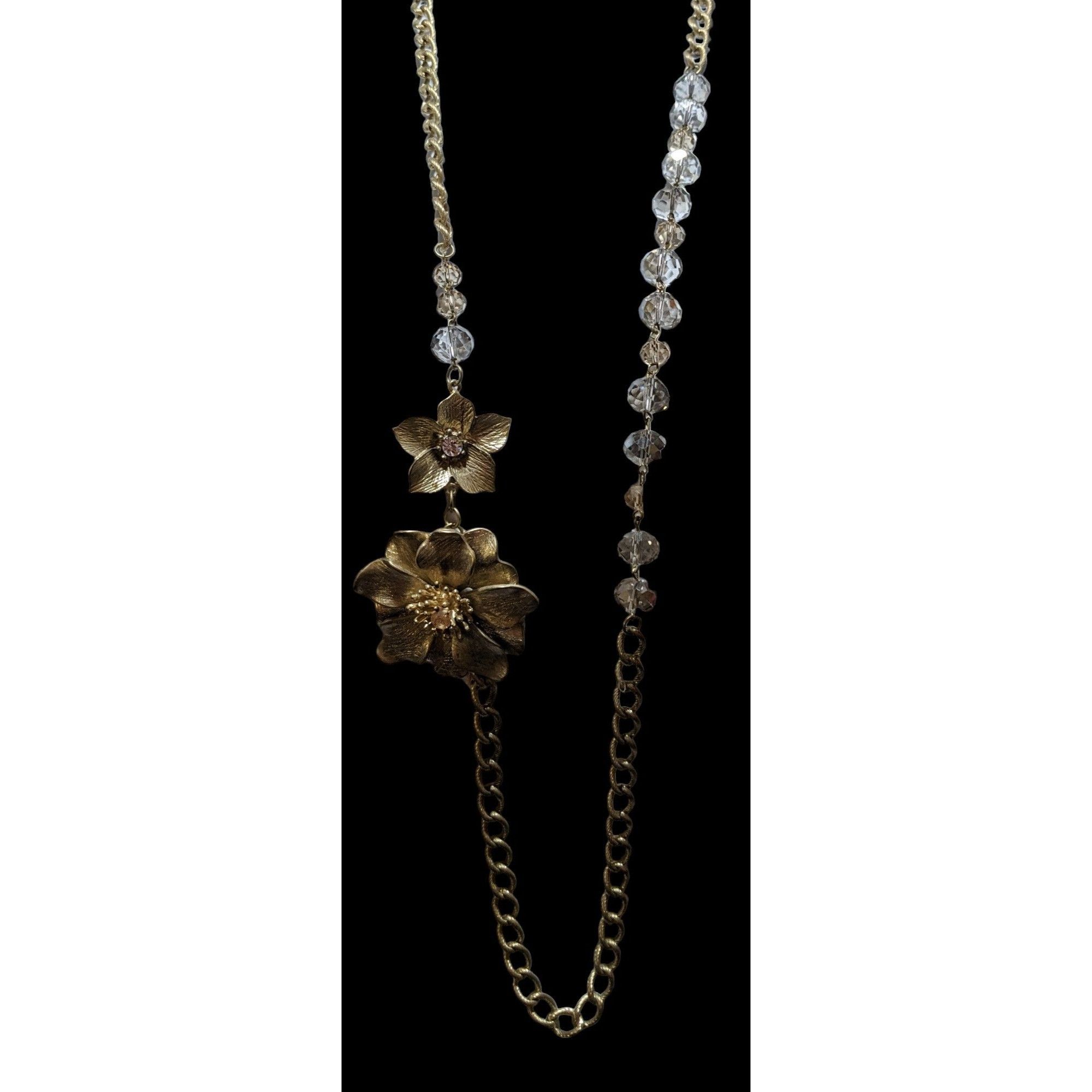 Other Vintage Glam Gold Floral Statement Necklace Size ONE SIZE - 7 Thumbnail