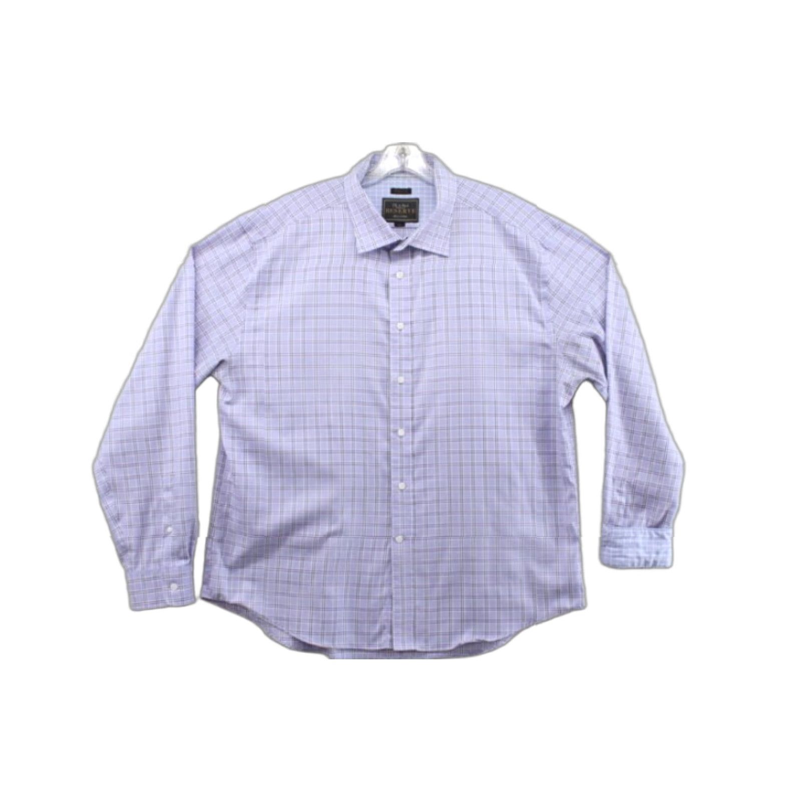 Jos. A. Bank VINTAGE Jos A Bank Reserve Shirt Men's 2XL Lavender Checks Long Sleeve Flip Cuff Preppy Shirt Size US XXL / EU 58 / 5 - 1 Thumbnail